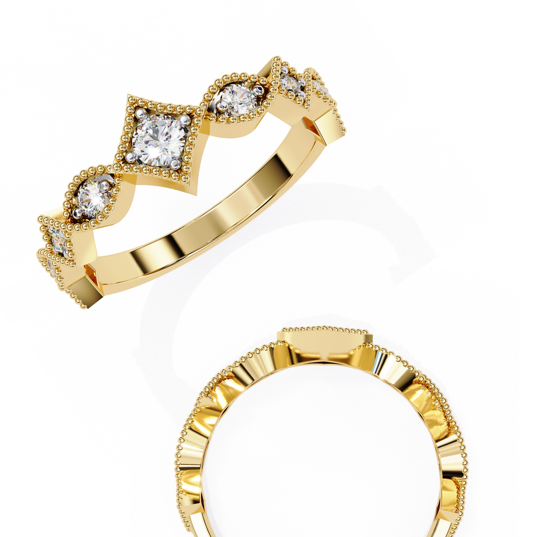 Urban Flash Diamond Band Ring