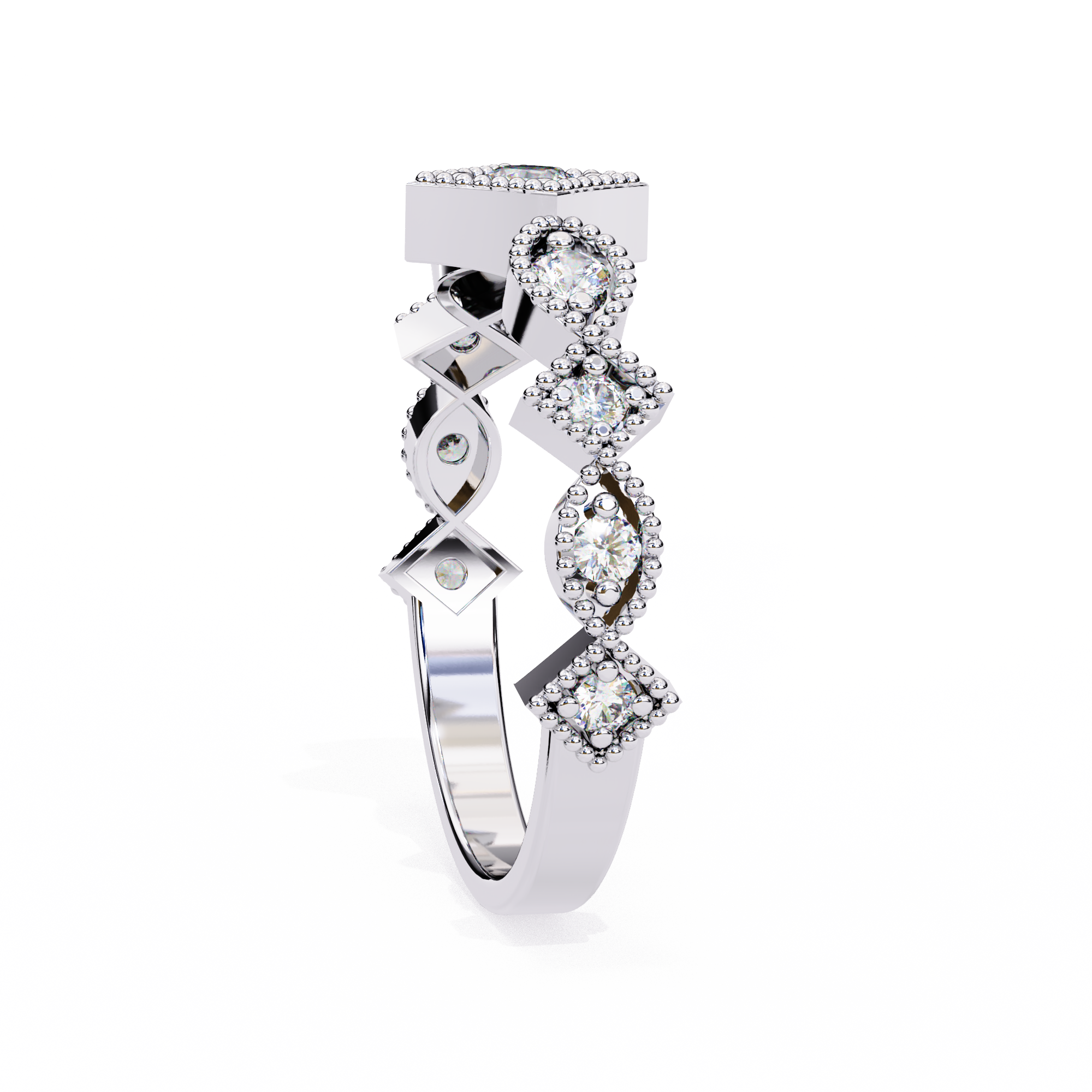 Urban Flash Diamond Band Ring