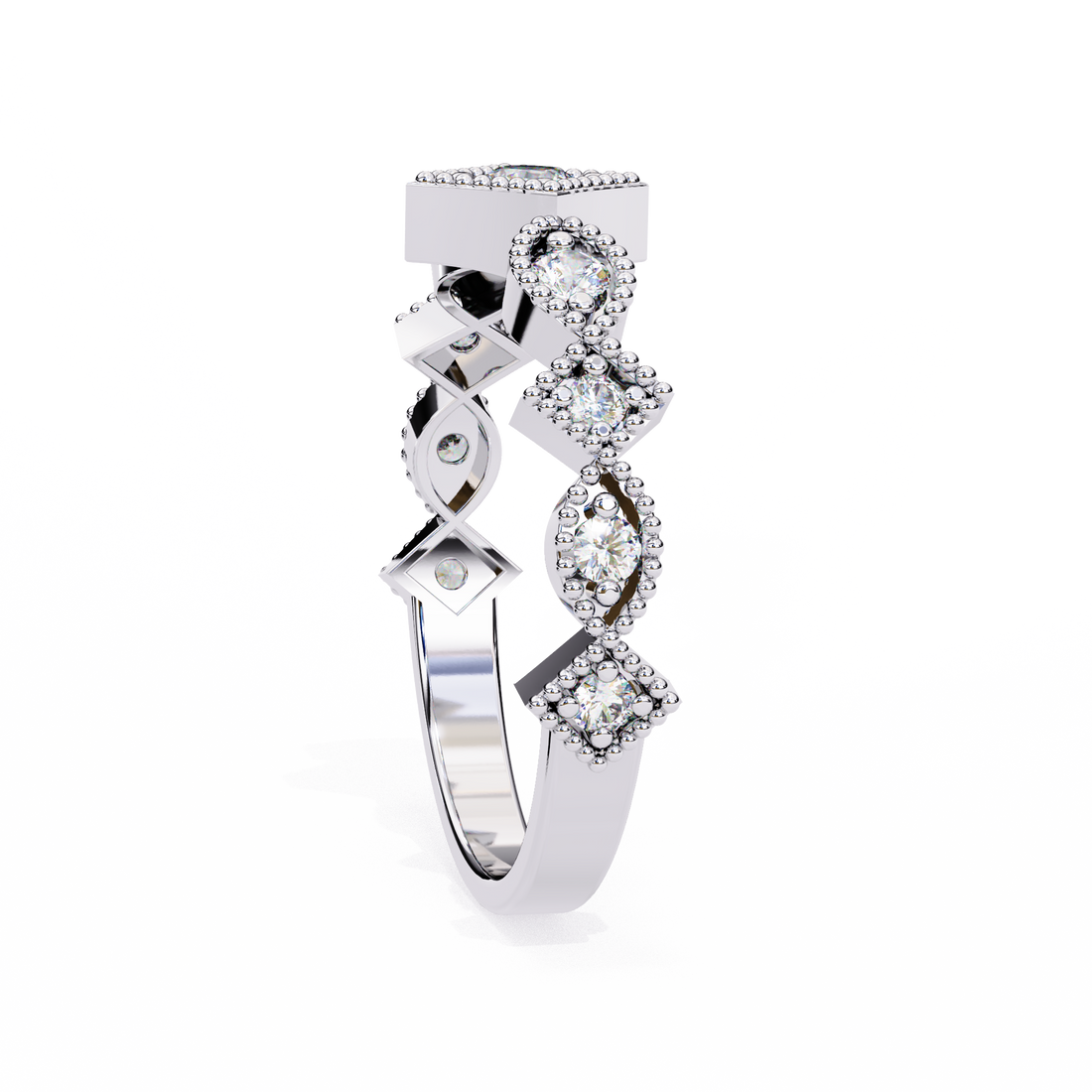 Urban Flash Diamond Band Ring