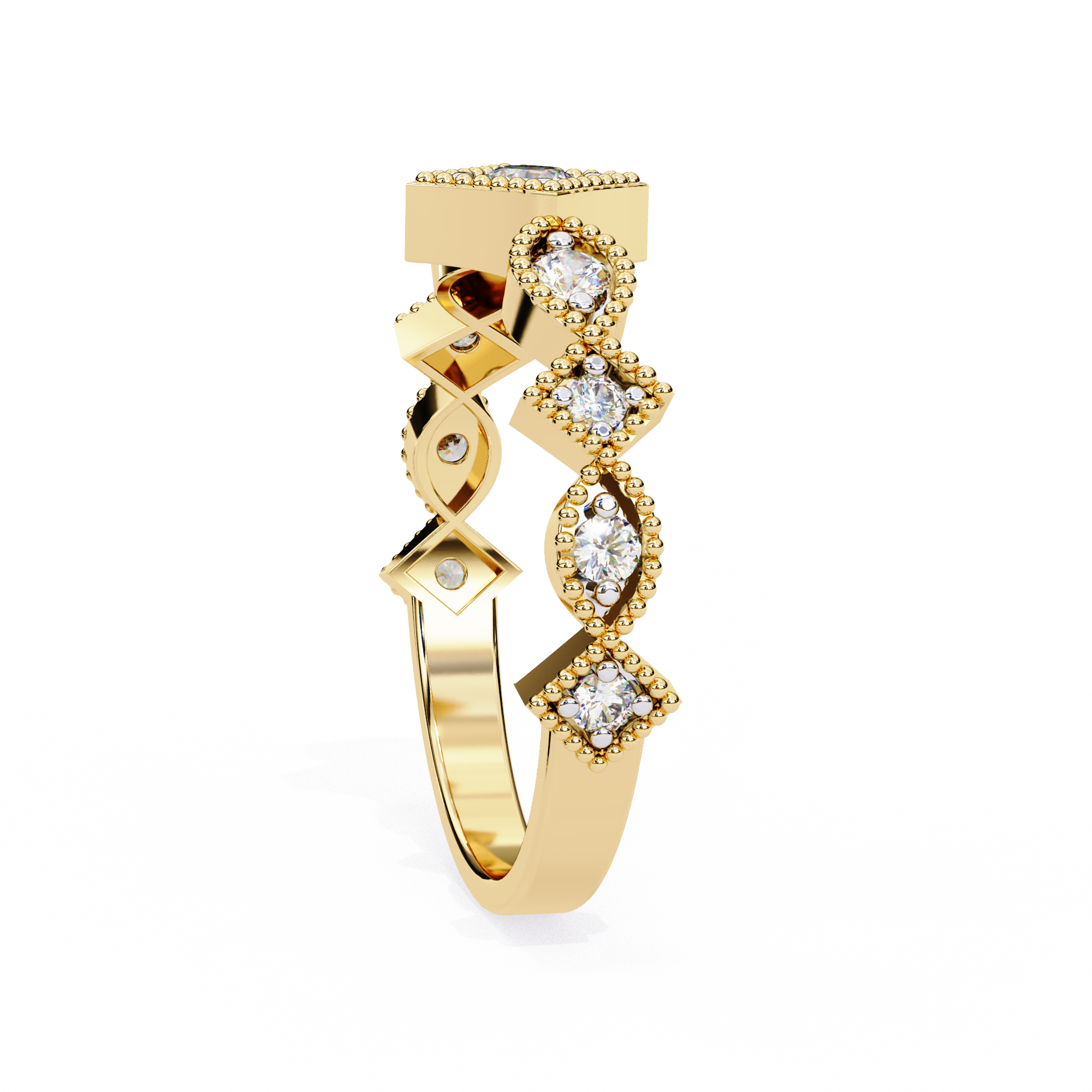 Urban Flash Diamond Band Ring