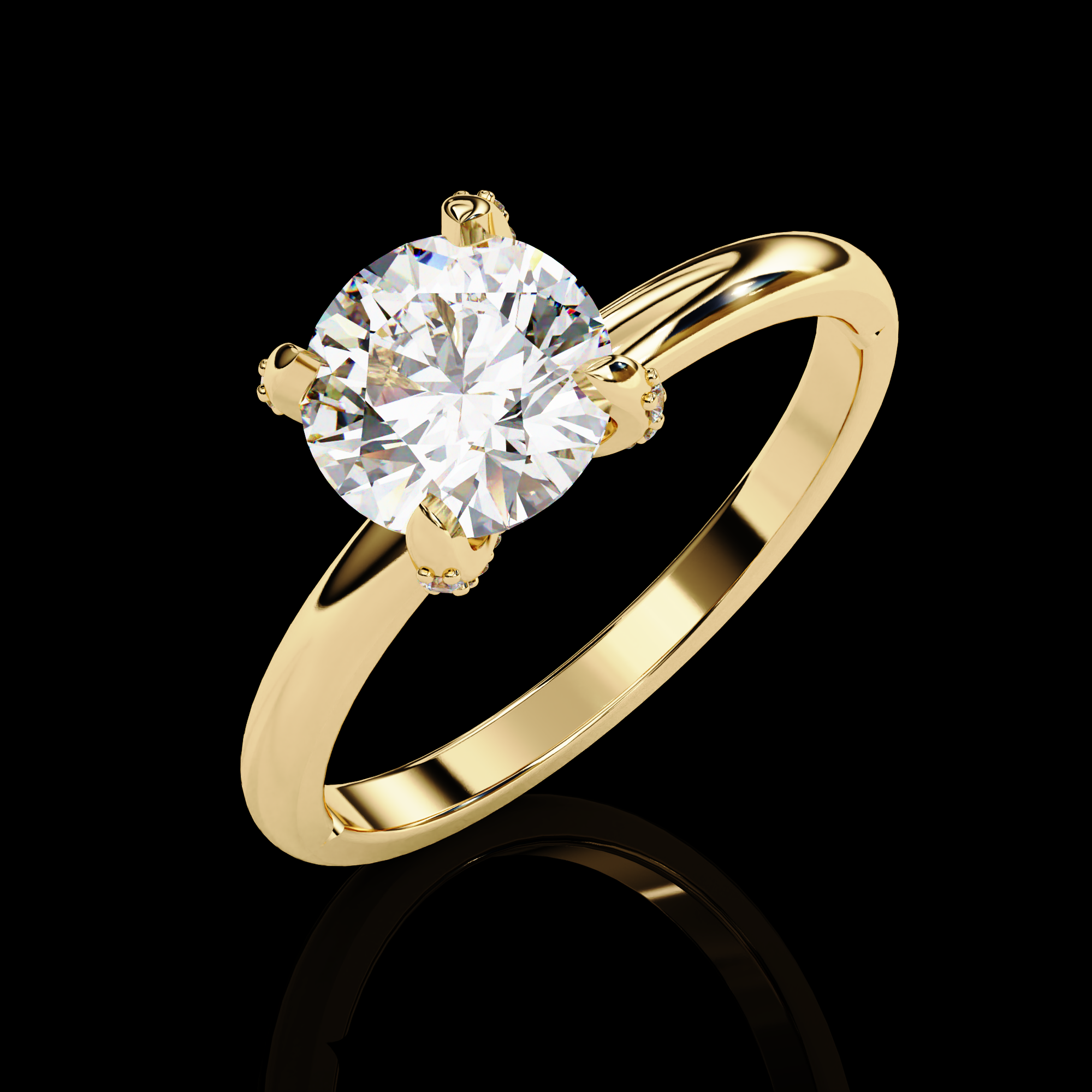 Simplistic Charm Solitaire Diamond Ring
