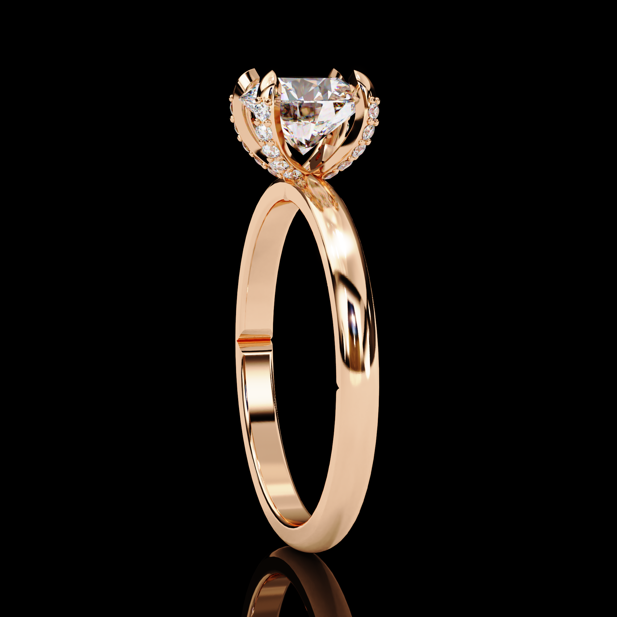 Simplistic Charm Solitaire Diamond Ring