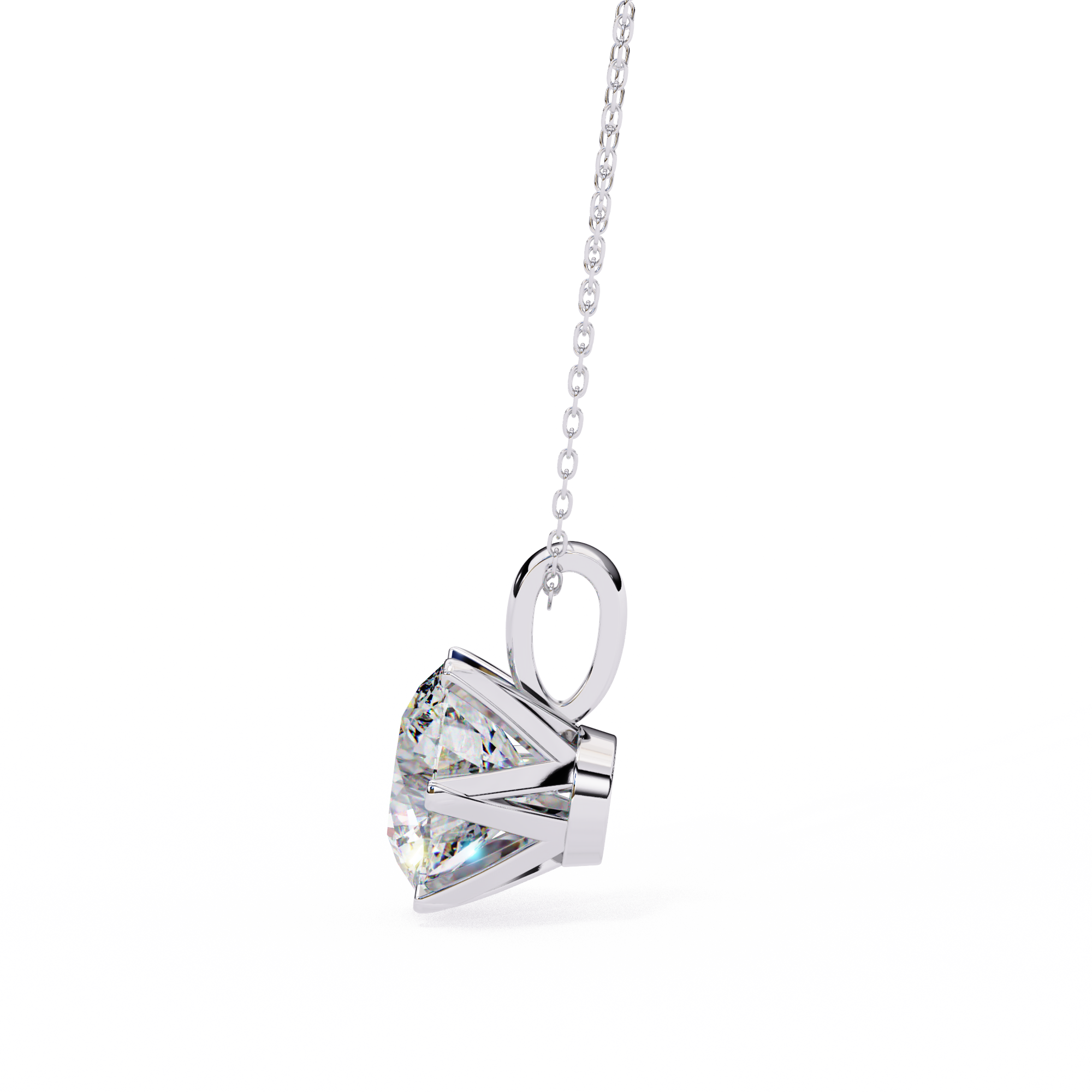 Star Round Lab Grown Diamond pendant