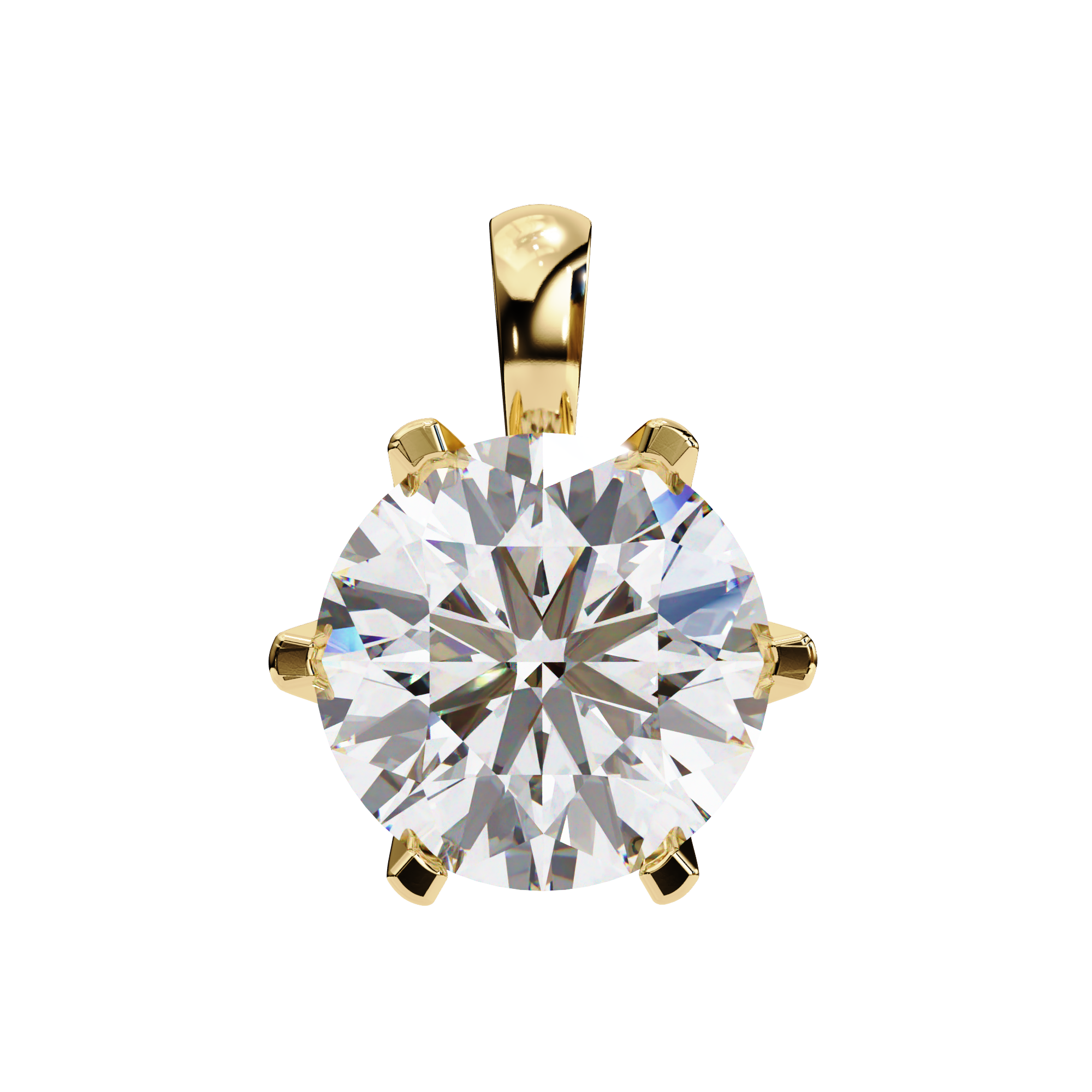 Star Round Lab Grown Diamond pendant