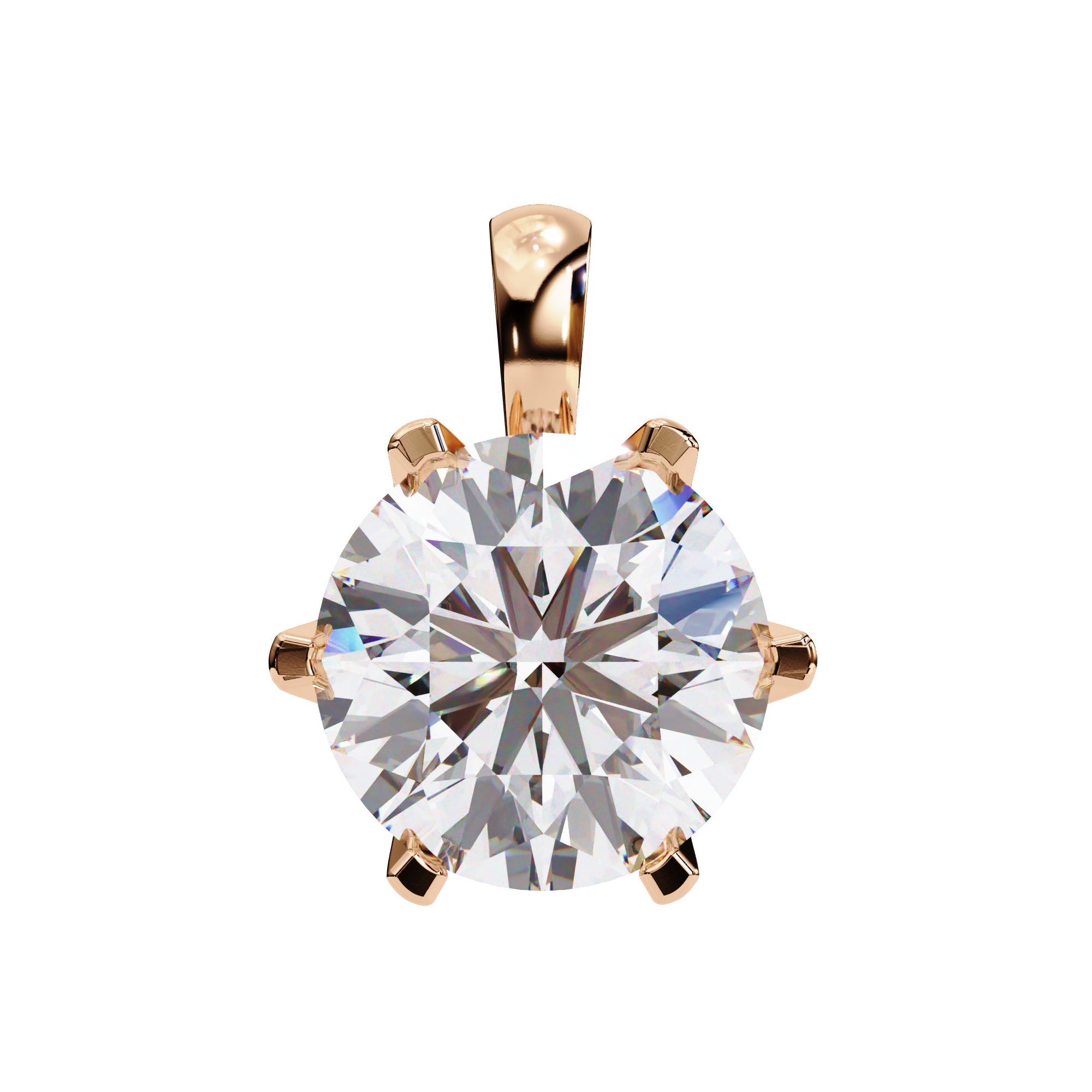 Star Round Lab Grown Diamond pendant