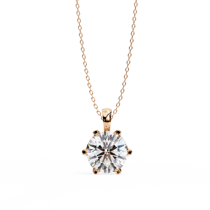 Star Round Lab Grown Diamond pendant