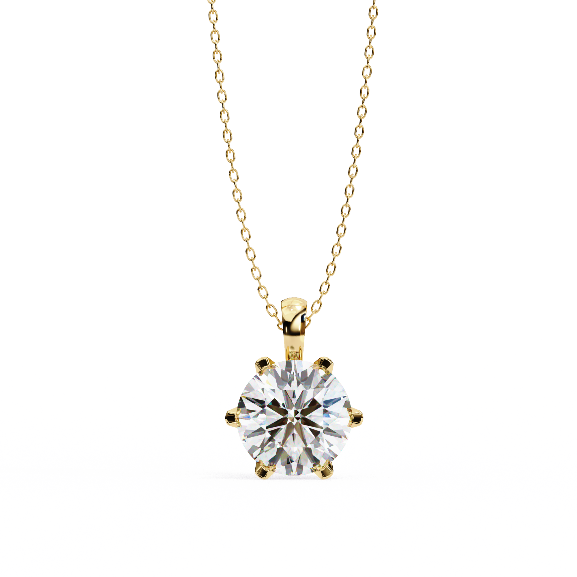 Star Round Lab Grown Diamond pendant
