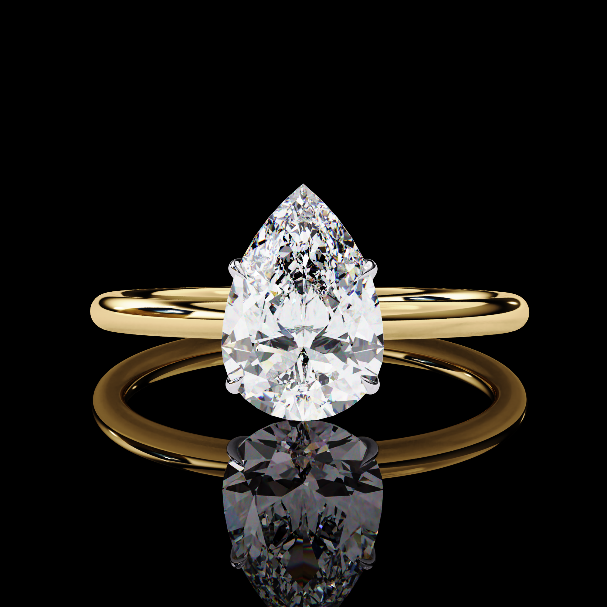 Classic Pear Lab Grown Diamond Ring