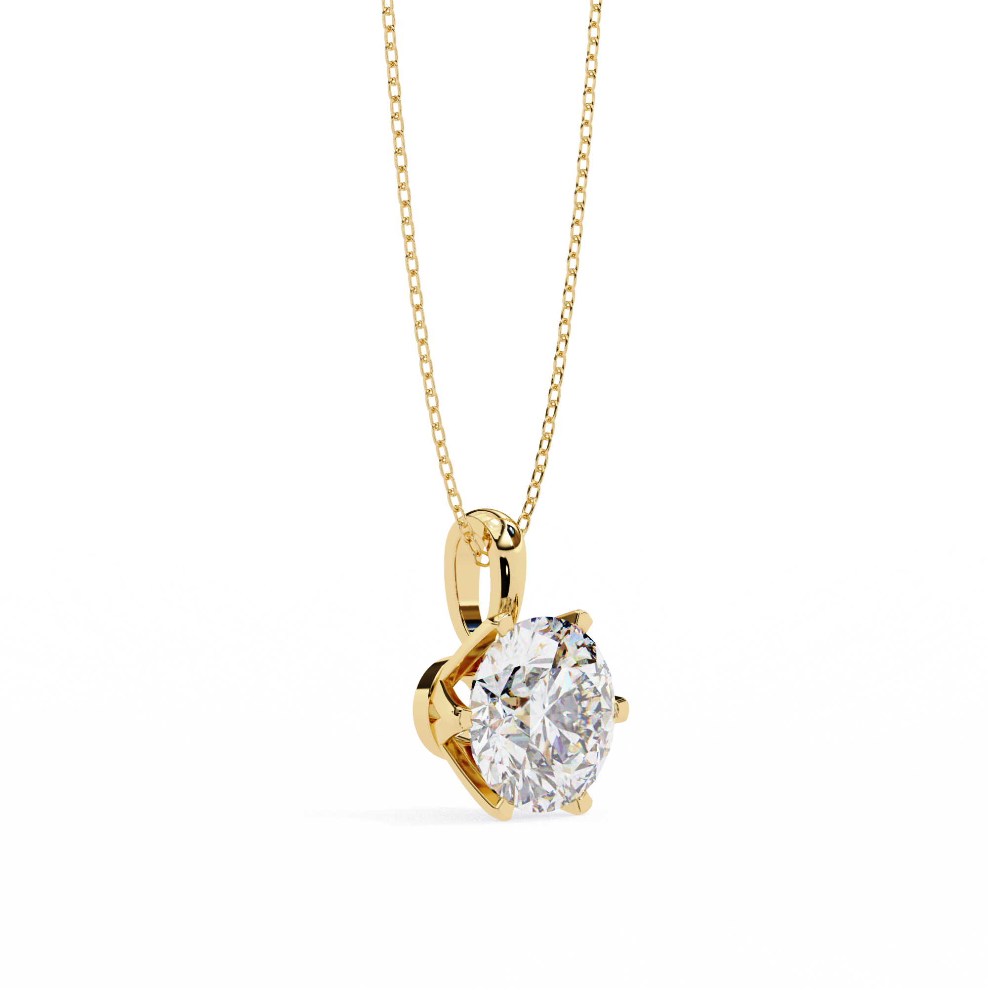 Star Round Lab Grown Diamond pendant