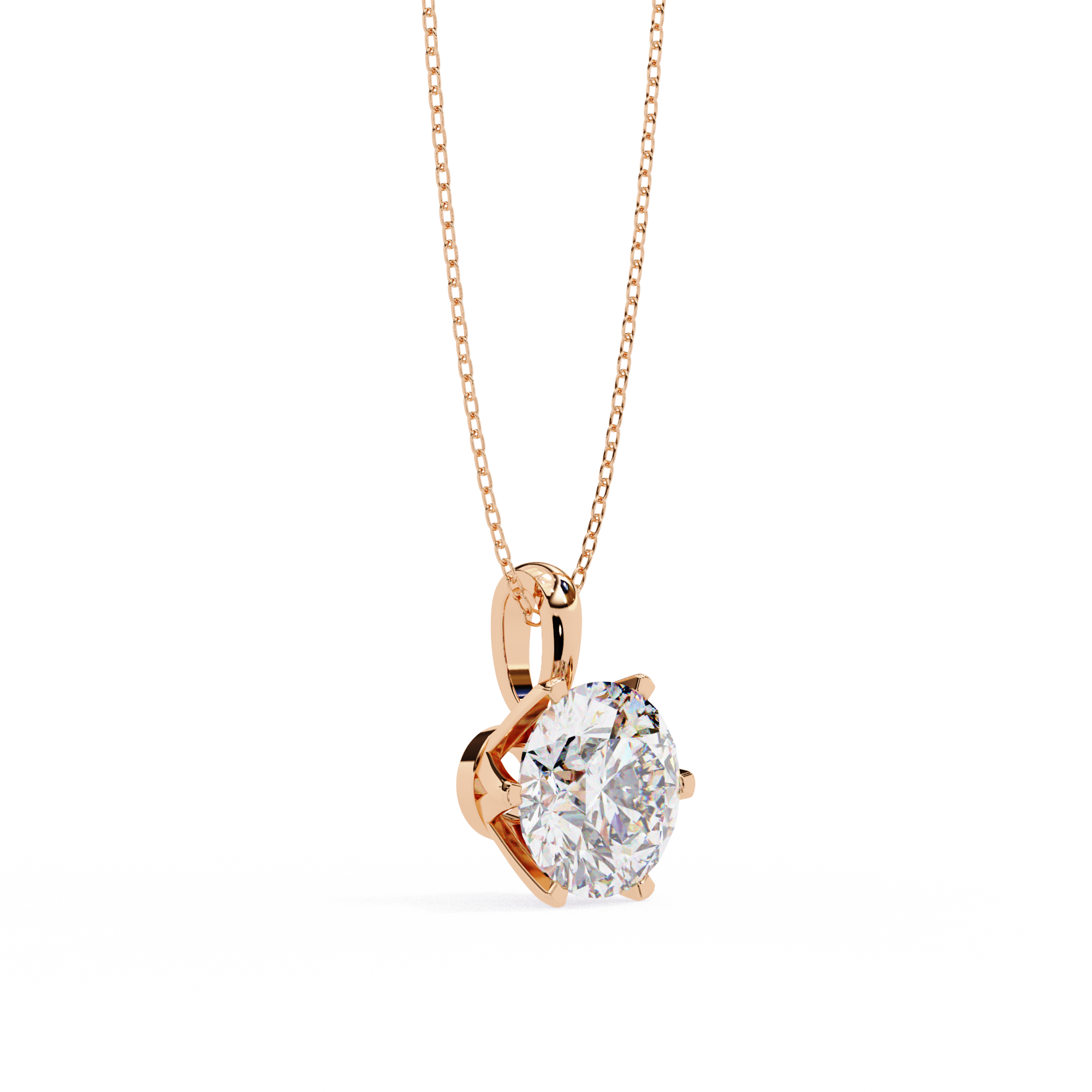 Star Round Lab Grown Diamond pendant