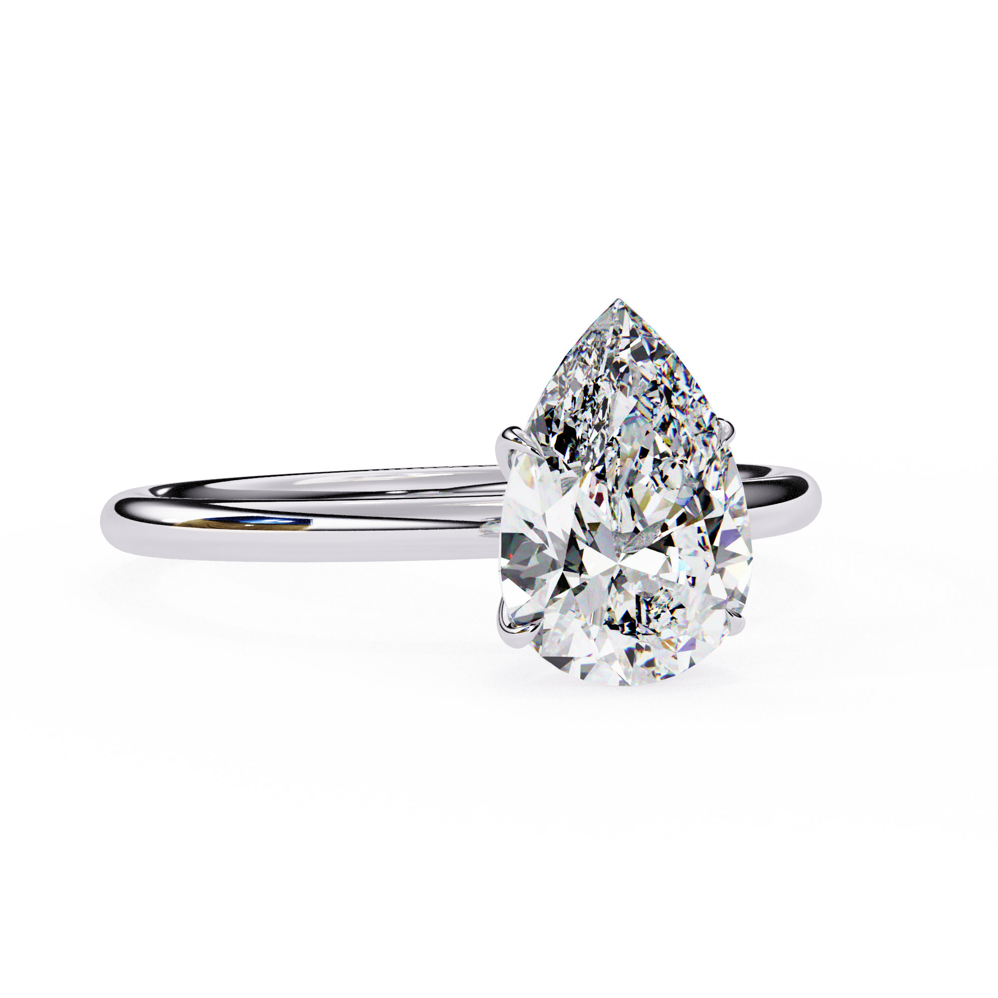 Classic Pear Lab Grown Diamond Ring