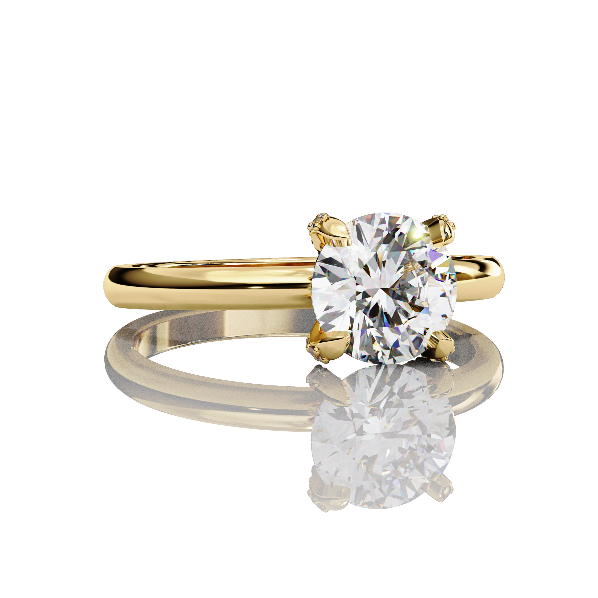 Simplistic Charm Solitaire Diamond Ring