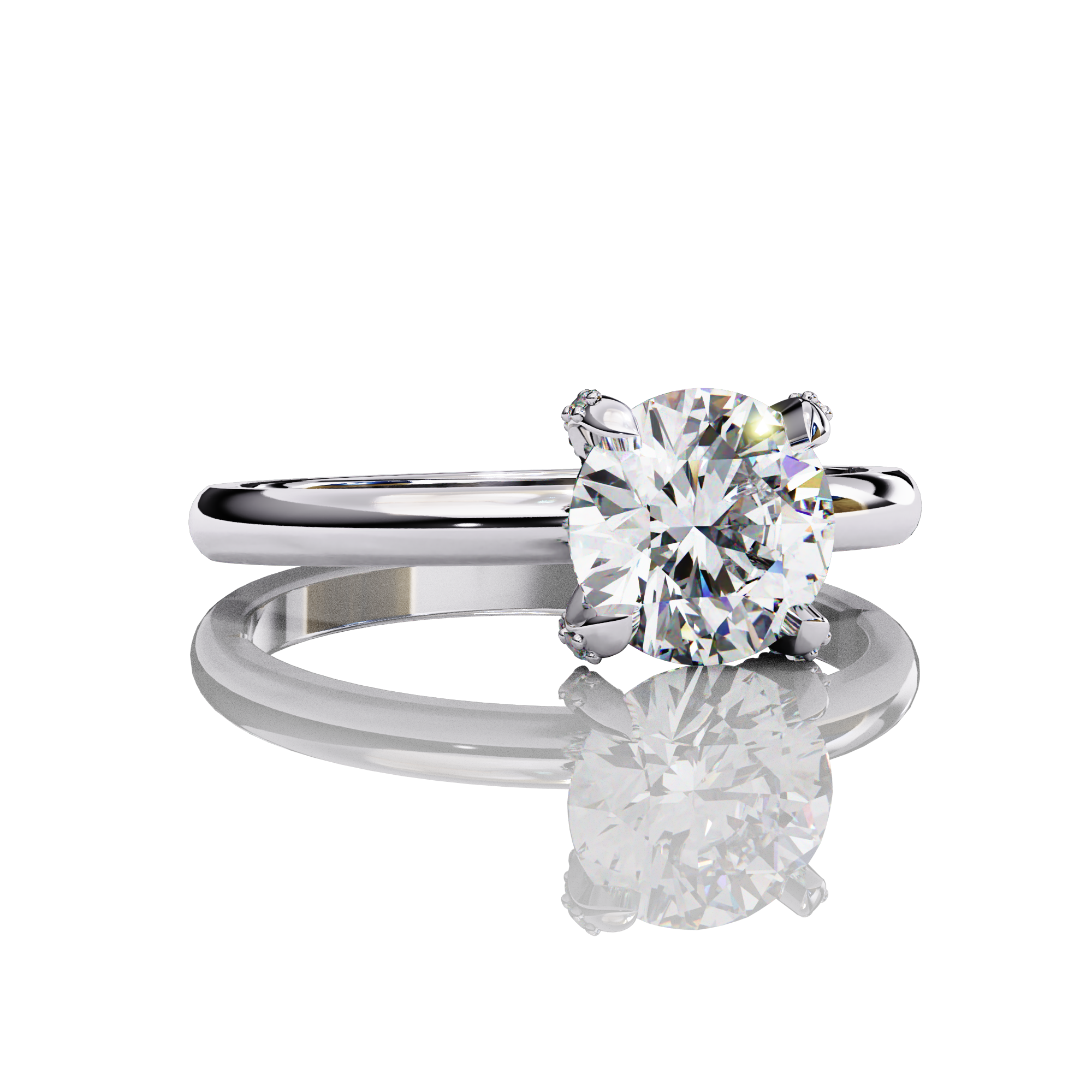 Simplistic Charm Solitaire Diamond Ring