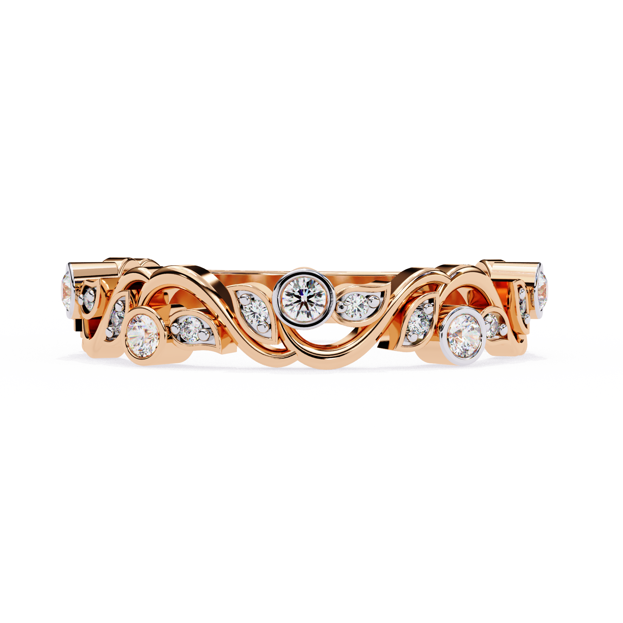 Wave Fusion Diamond Ring