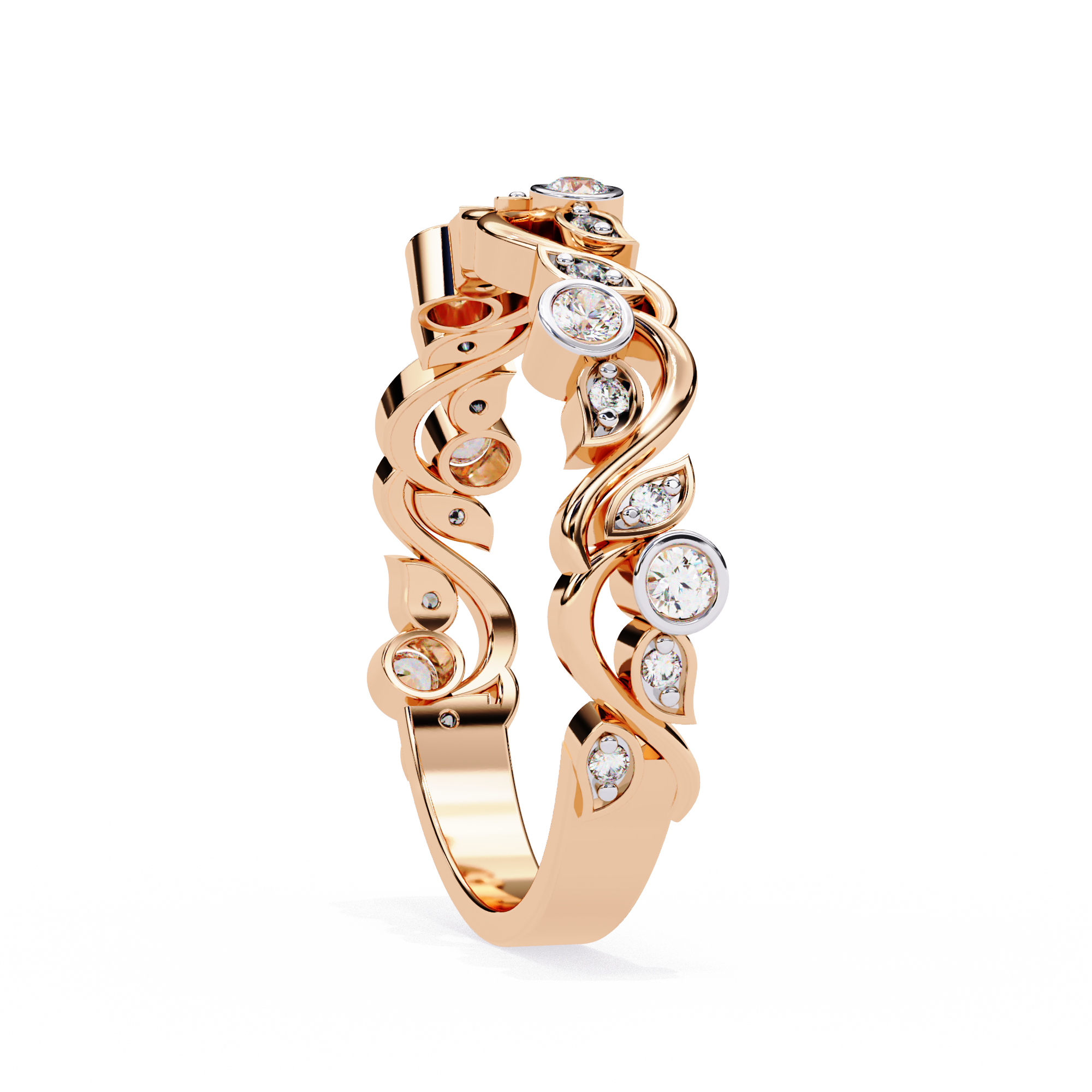 Wave Fusion Diamond Ring
