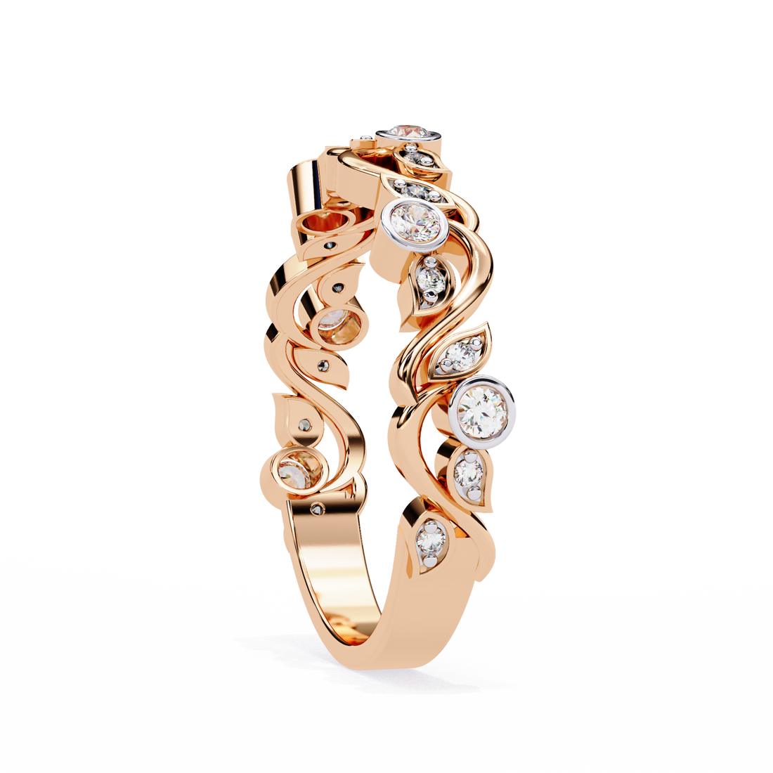 Wave Fusion Diamond Ring