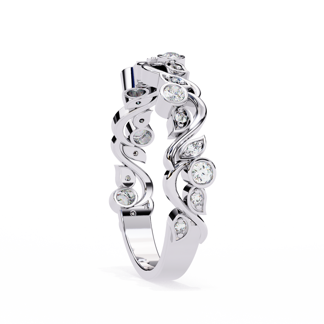 Wave Fusion Diamond Ring