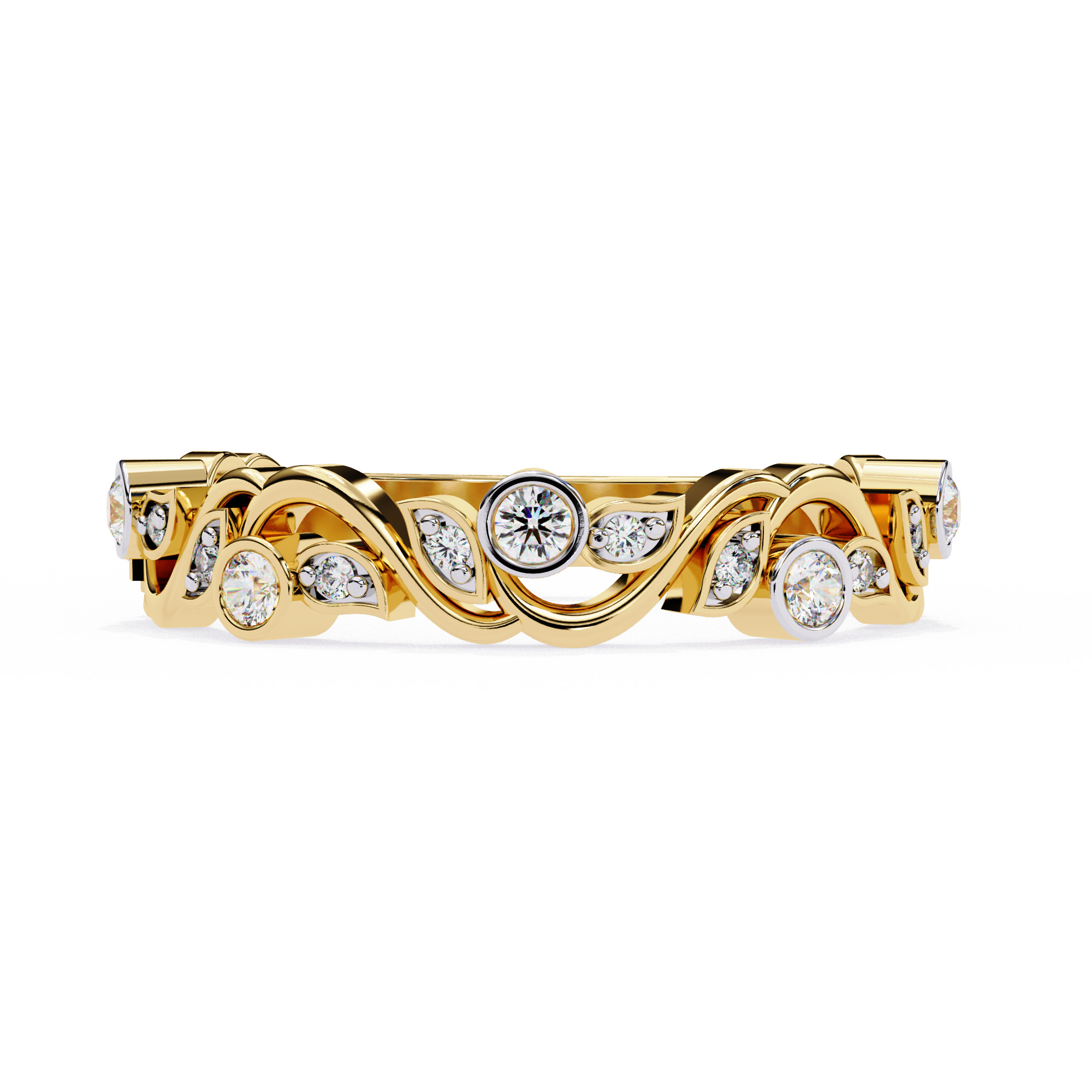 Wave Fusion Diamond Ring
