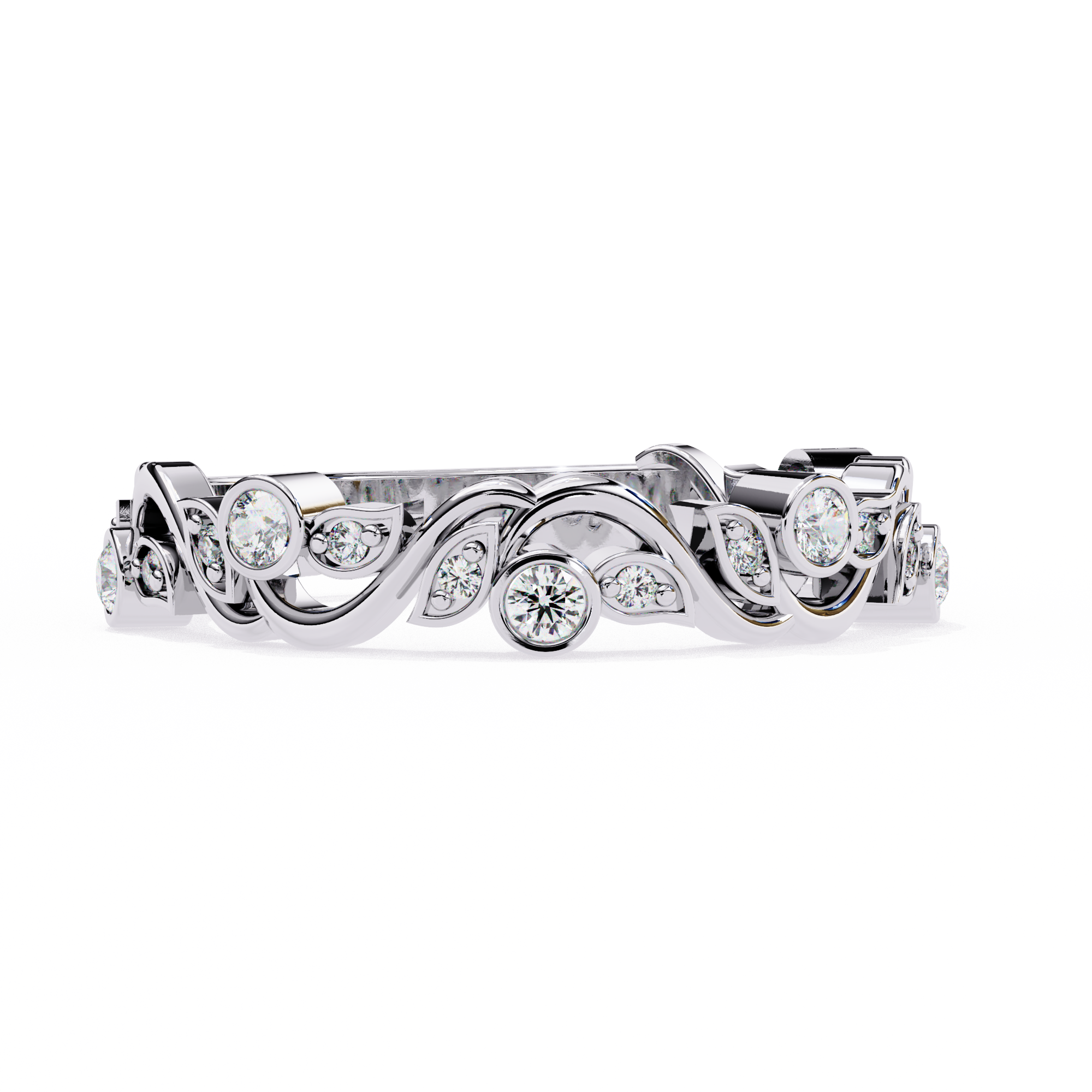 Wave Fusion Diamond Ring