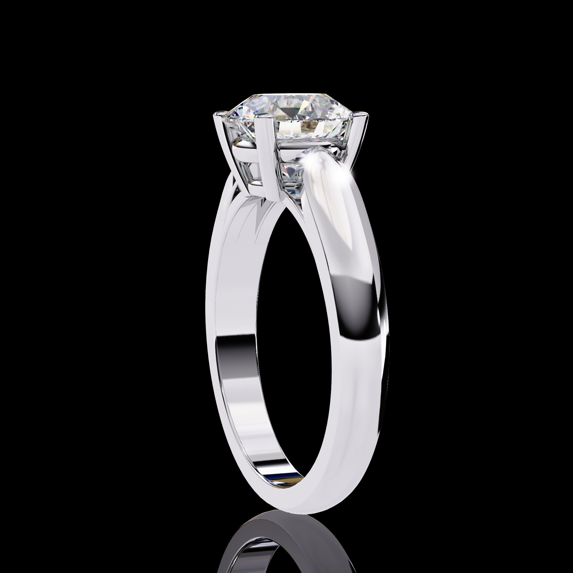 2 carats Round Solitaire Ring