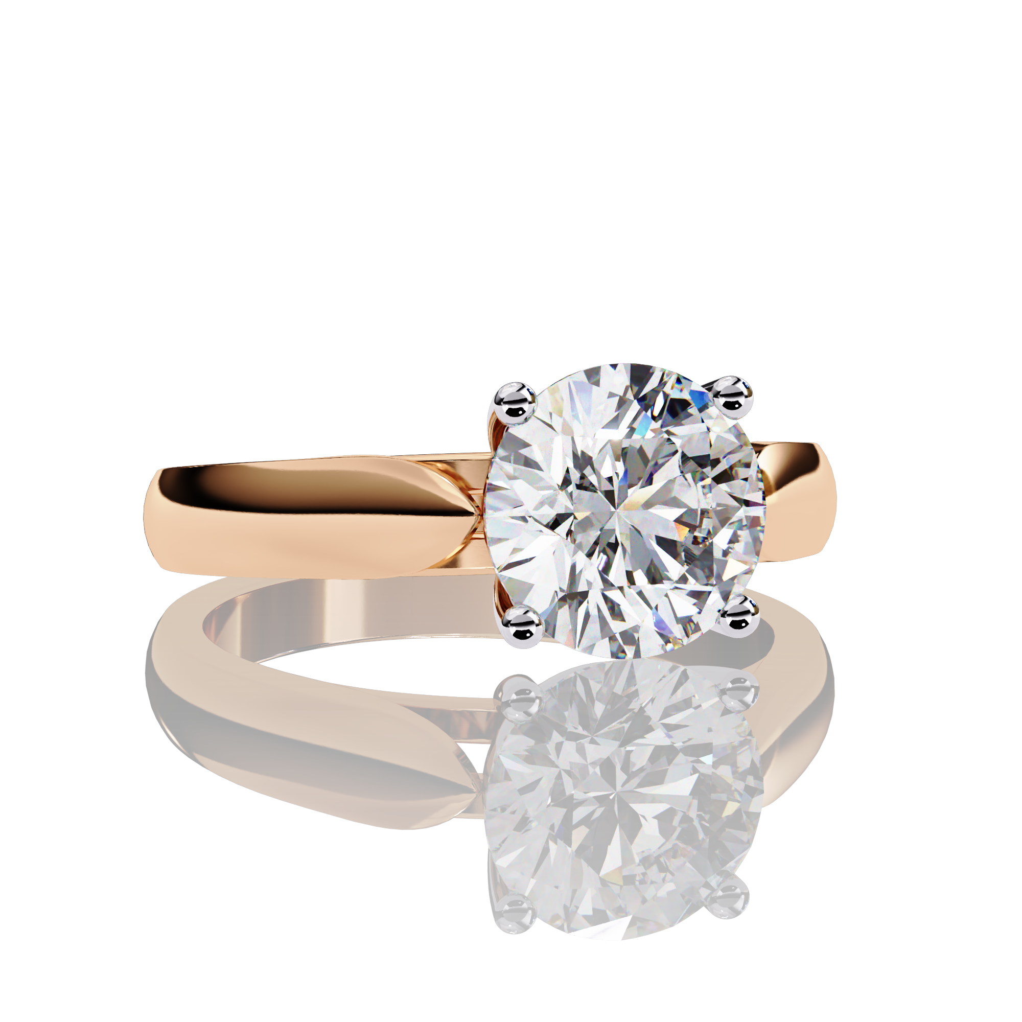 2 carats Round Solitaire Ring