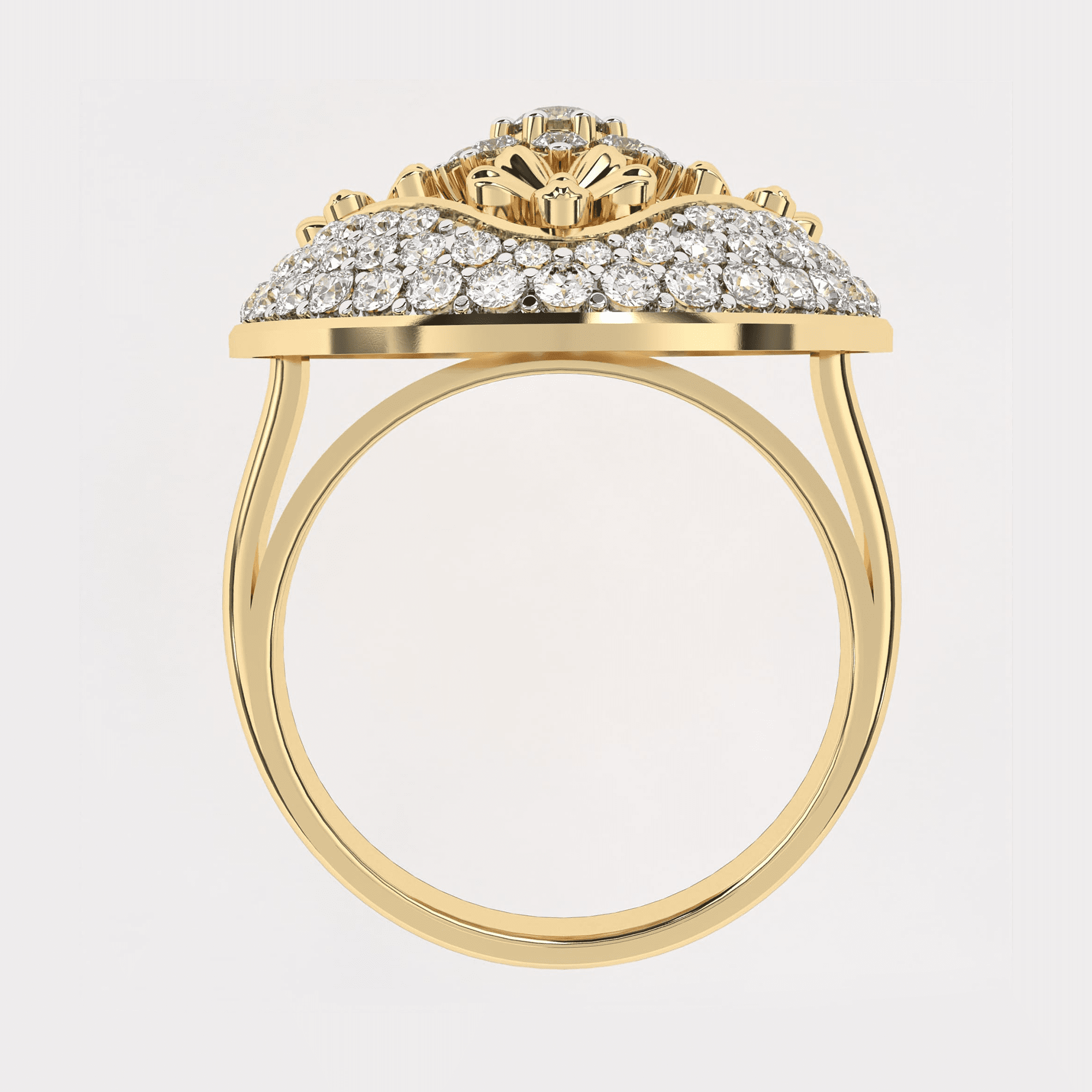 18k Gold Petal Diamond Ring