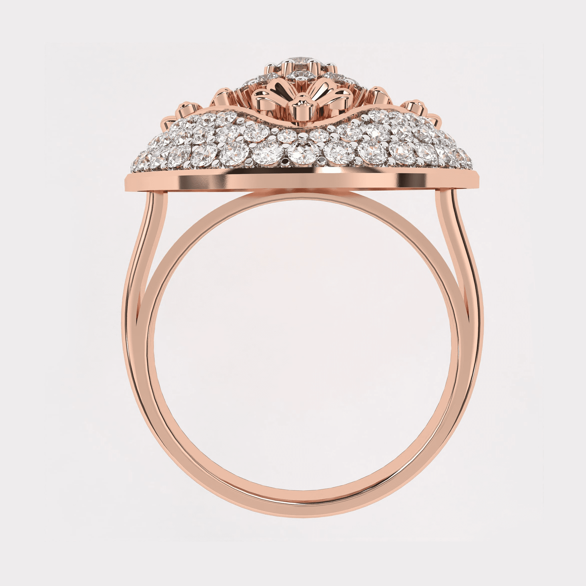 18k Gold Petal Diamond Ring