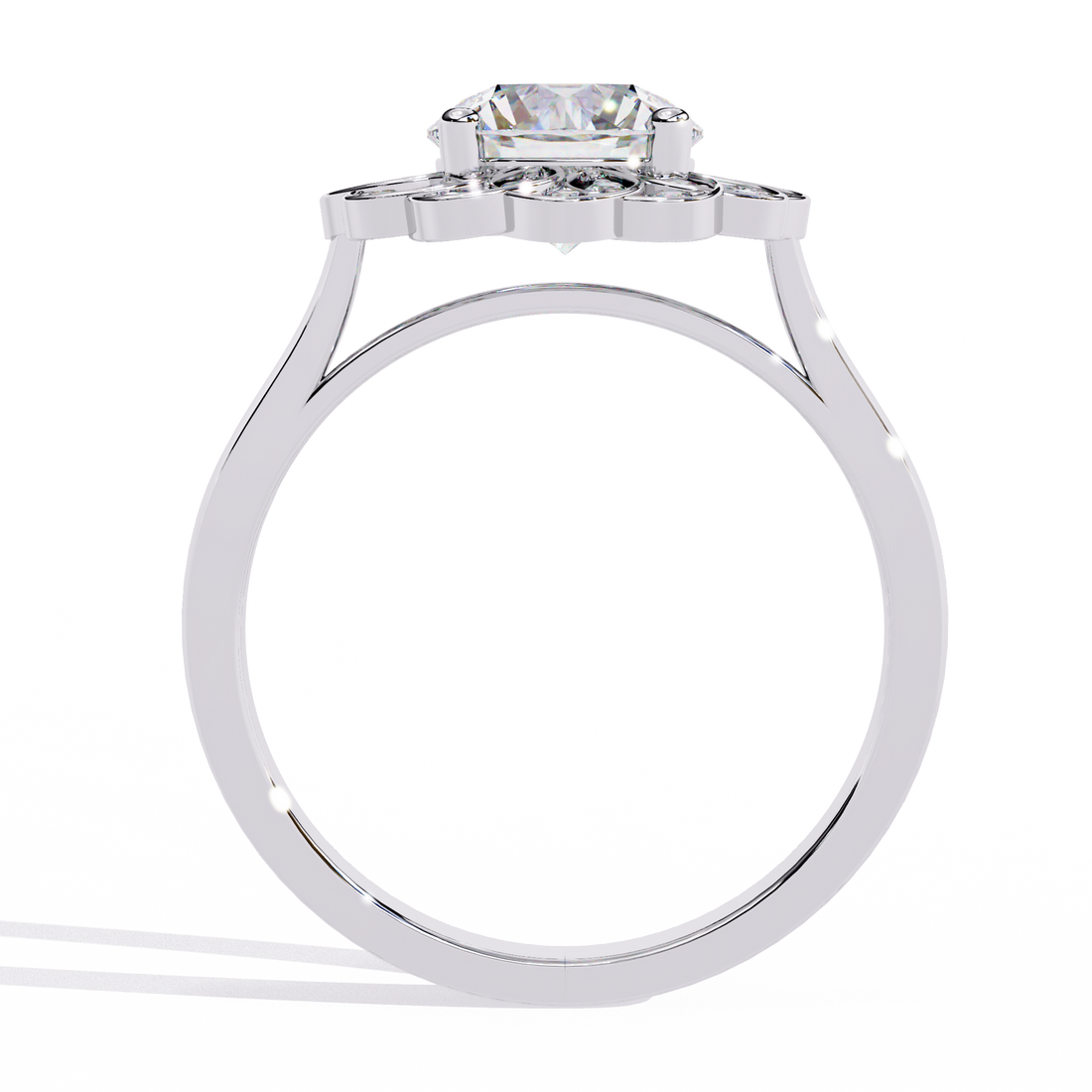 Golden Glow Sunburst Diamond Ring