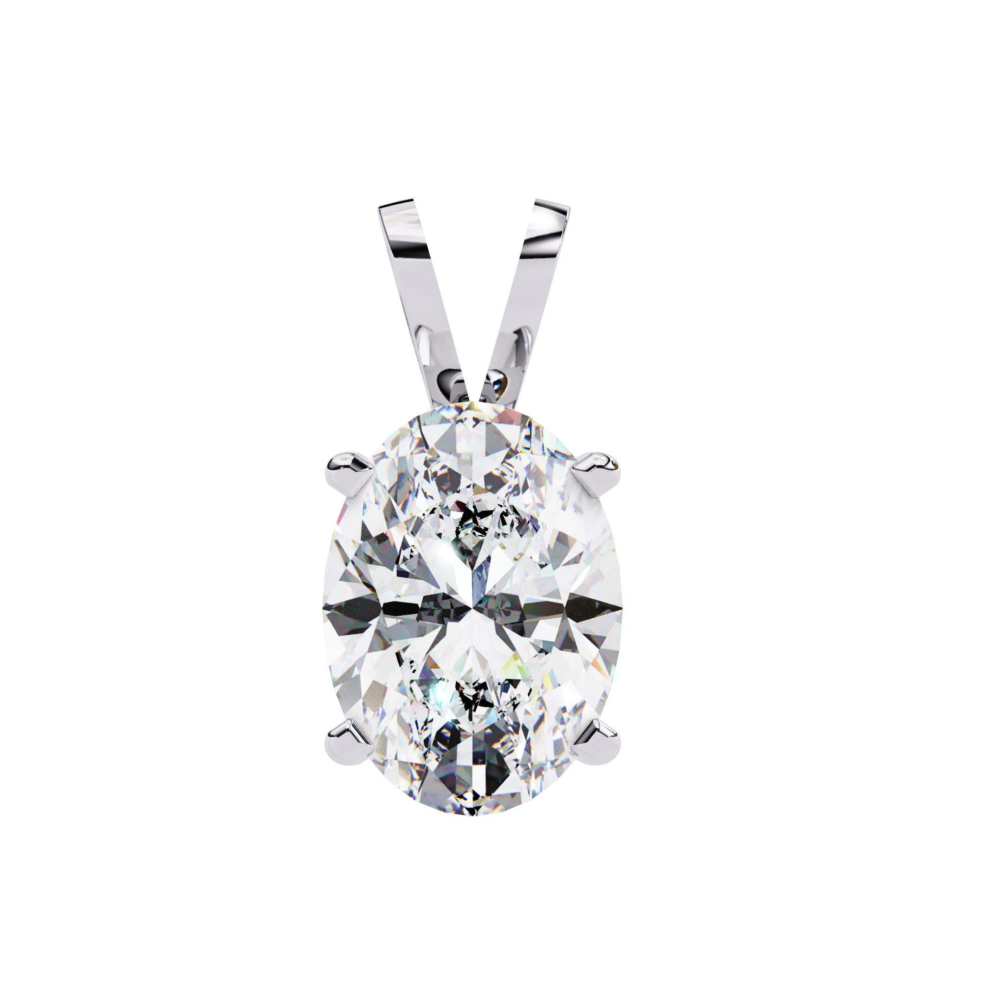 2.50 carats Oval Diamond pendant