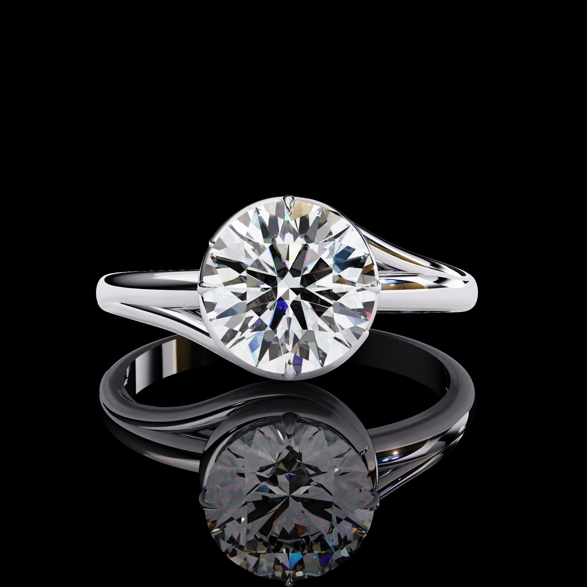 Lustre Solitaire Ring
