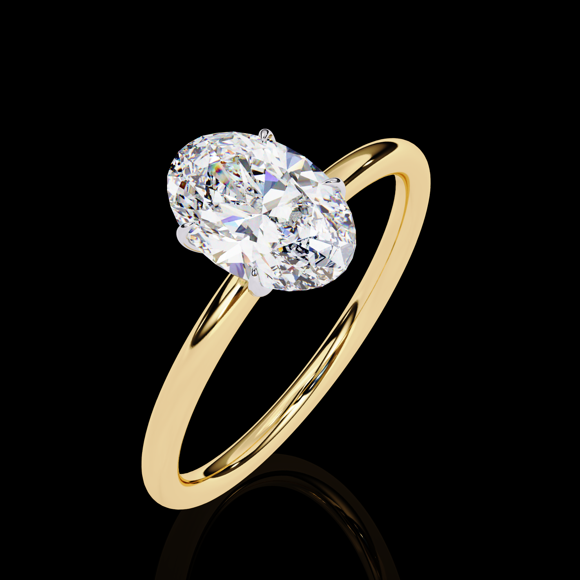 Lab Grown Oval Diamond Ring