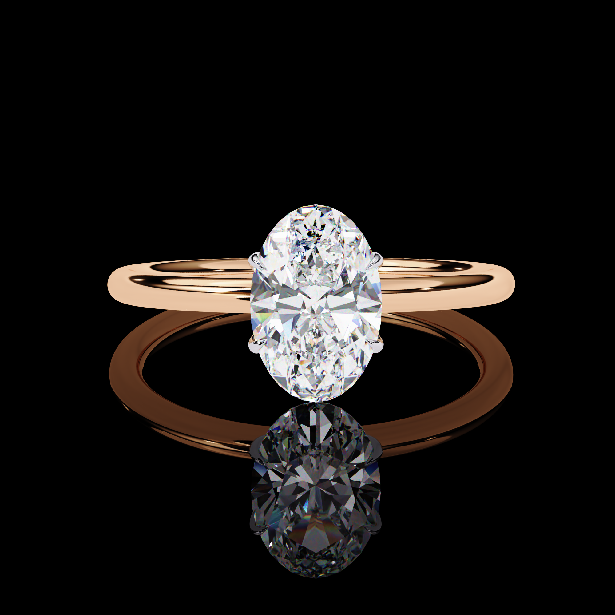 Lab Grown Oval Diamond Ring