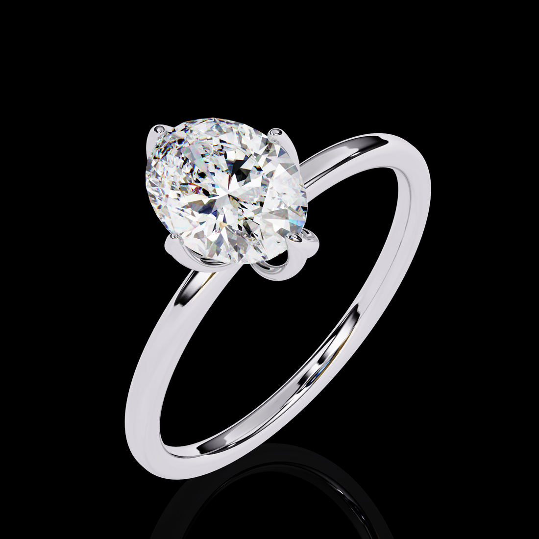 1 Carat Oval Lab Grown Diamond Ring