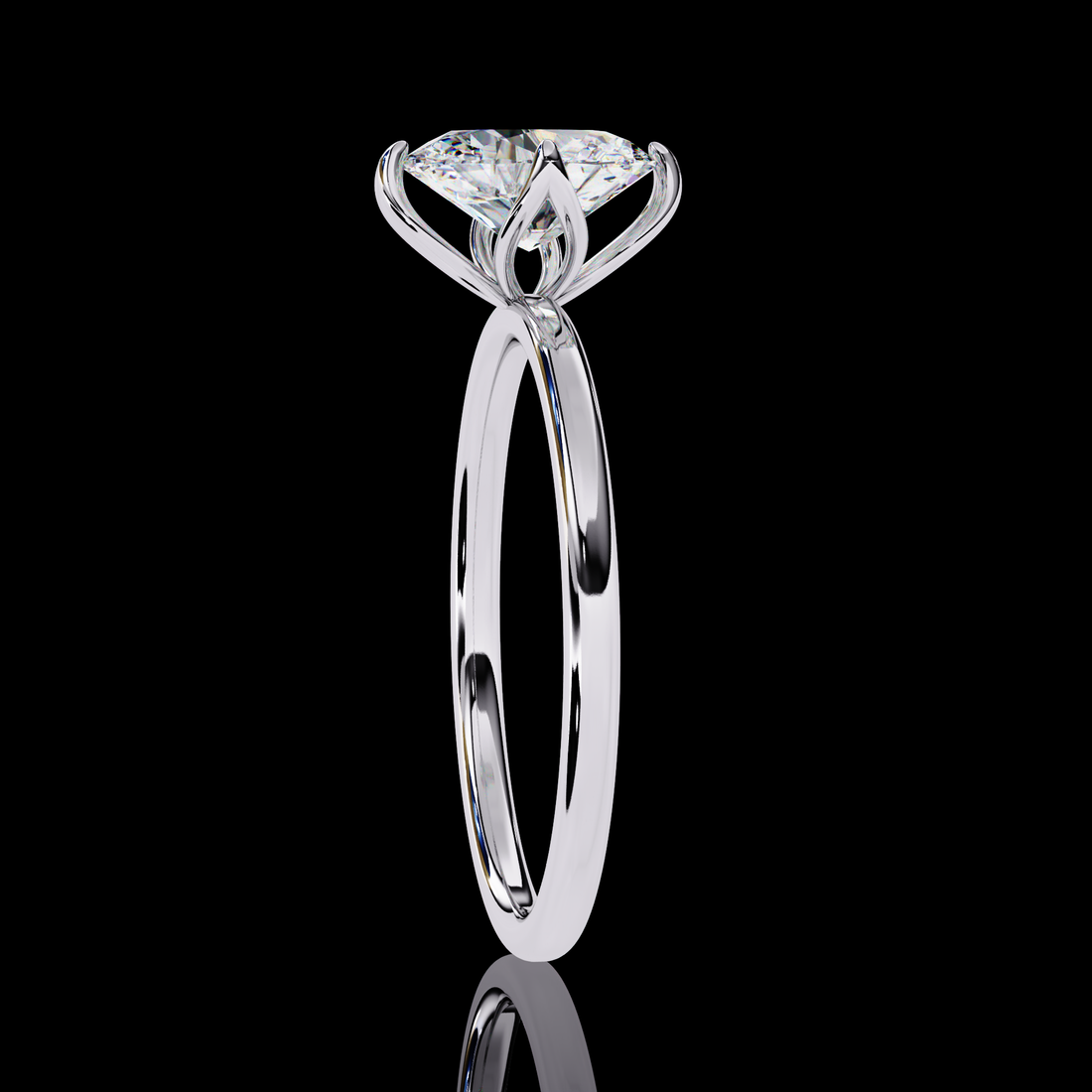 1 Carat Oval Lab Grown Diamond Ring