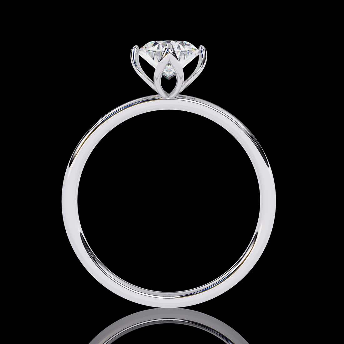 1 Carat Oval Lab Grown Diamond Ring