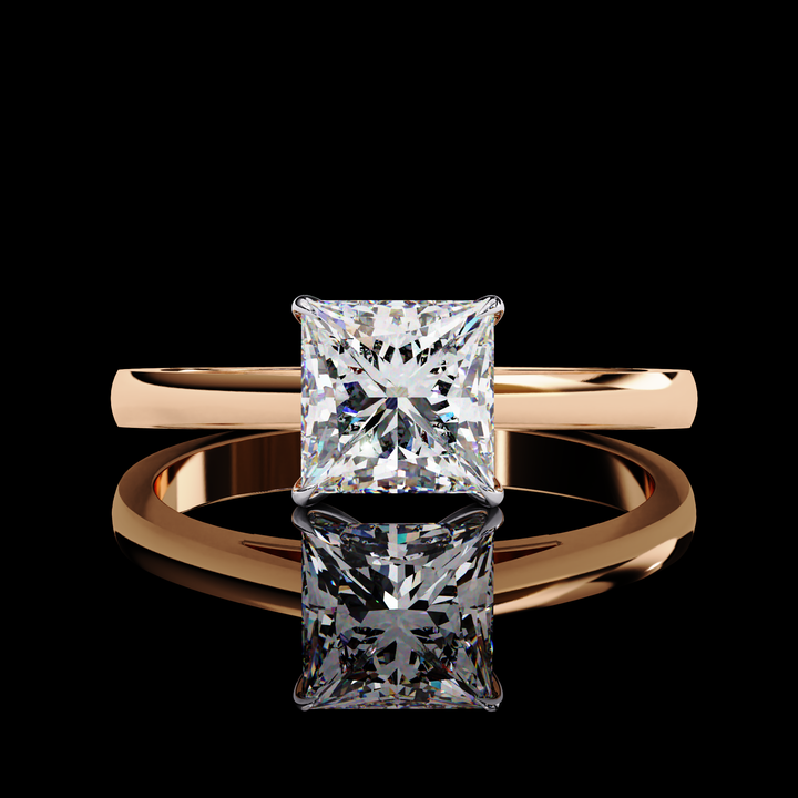 1 Carat Princess Solitaire Diamond Ring10