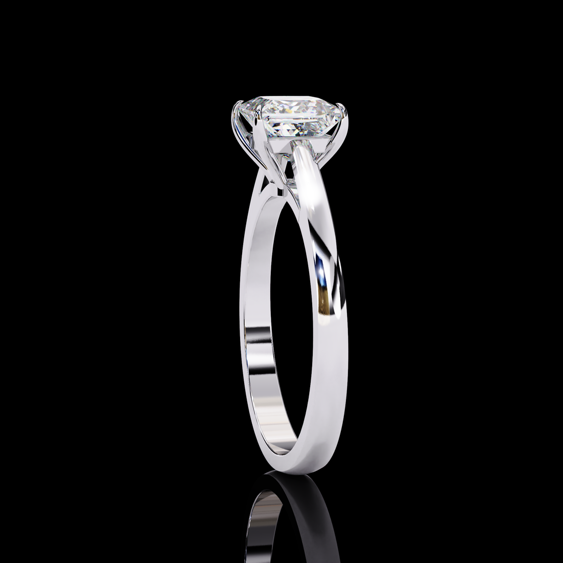 1 Carat Princess Solitaire Diamond Ring13