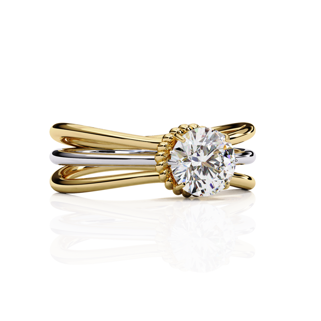 1 carat solitaire lab grown diamond ring