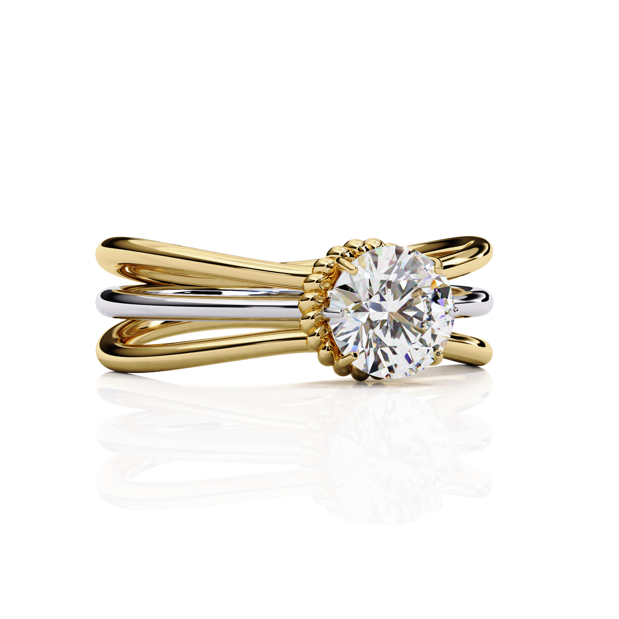 1 carat solitaire lab grown diamond ring