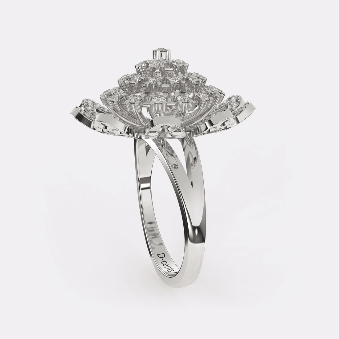 Heavenly Large Diamond Cocktail Ring