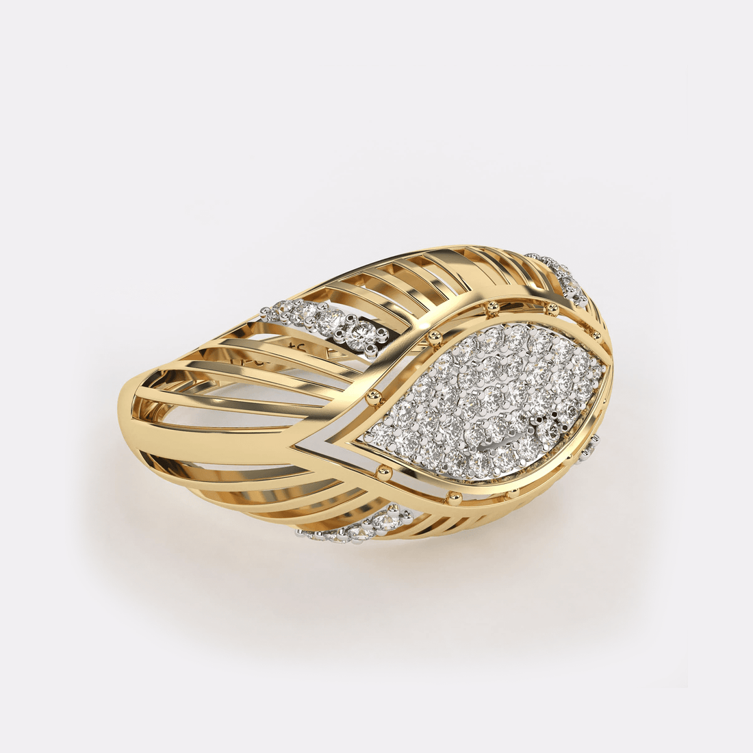 Layering Design Diamond Ring