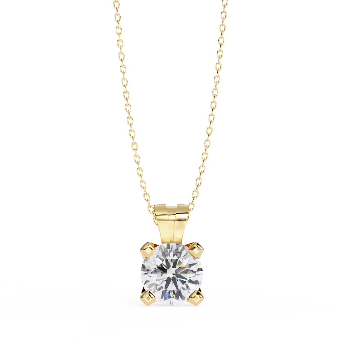 2.25 carats Classic Round diamond pendant