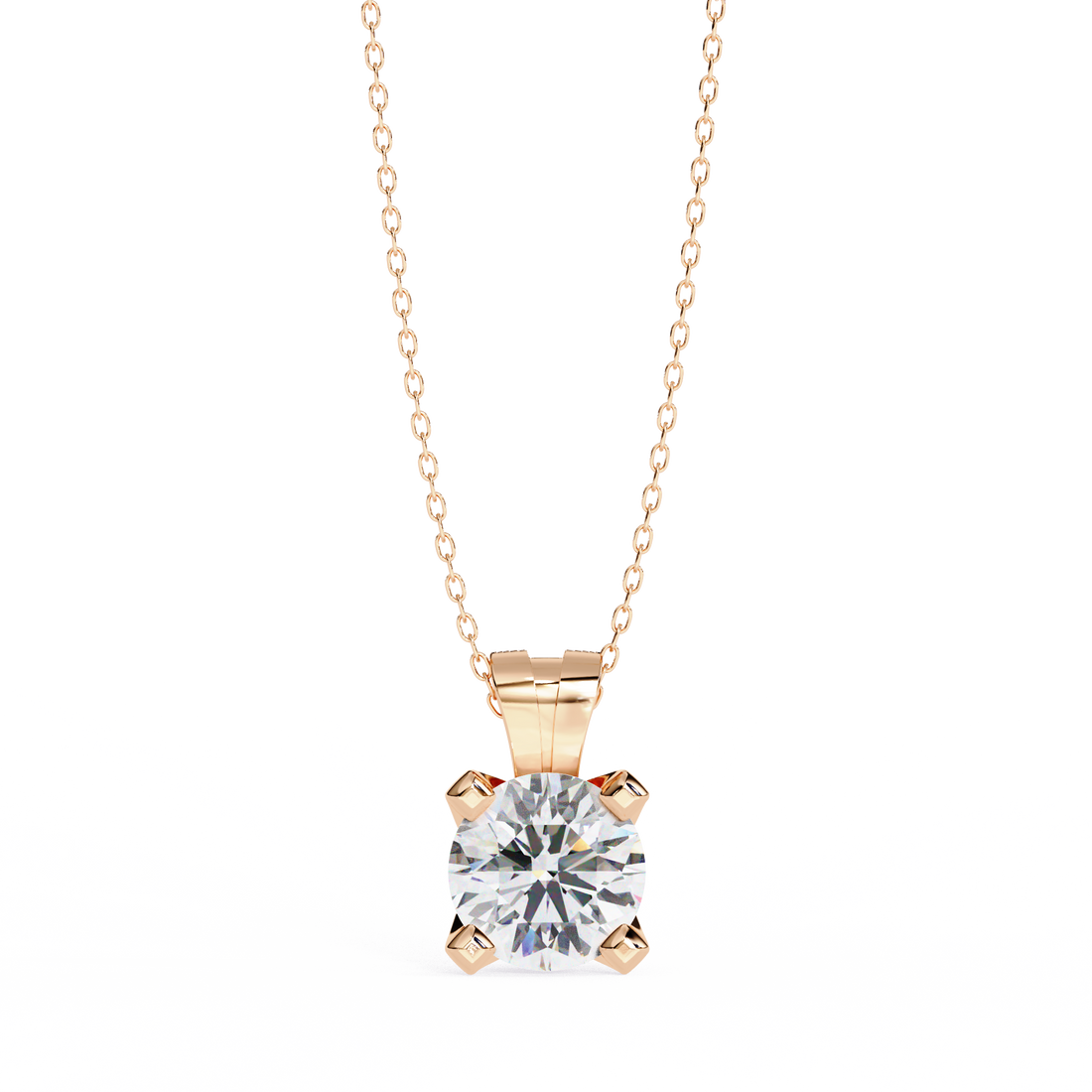 2.25 carats Classic Round diamond pendant