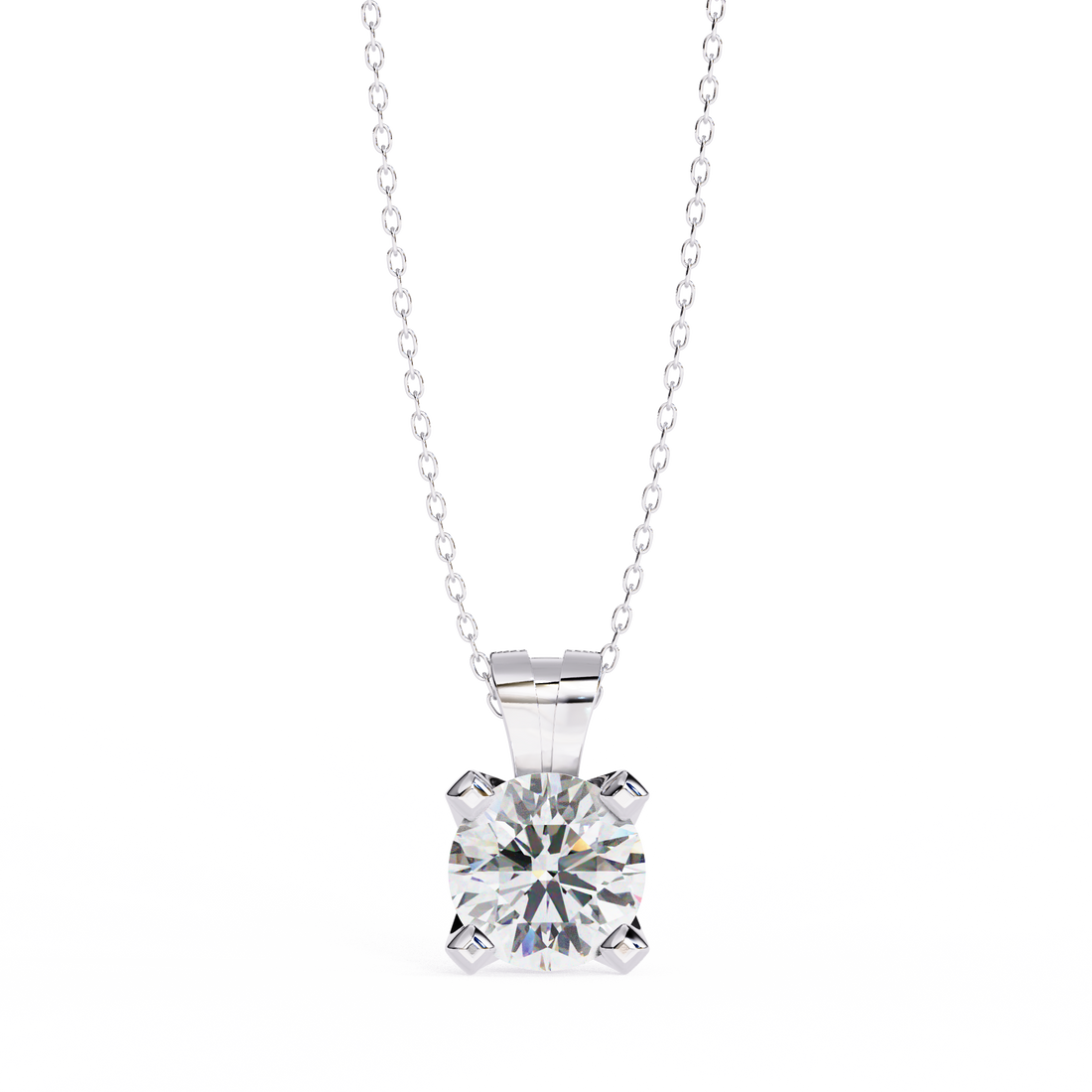 2.25 carats Classic Round diamond pendant