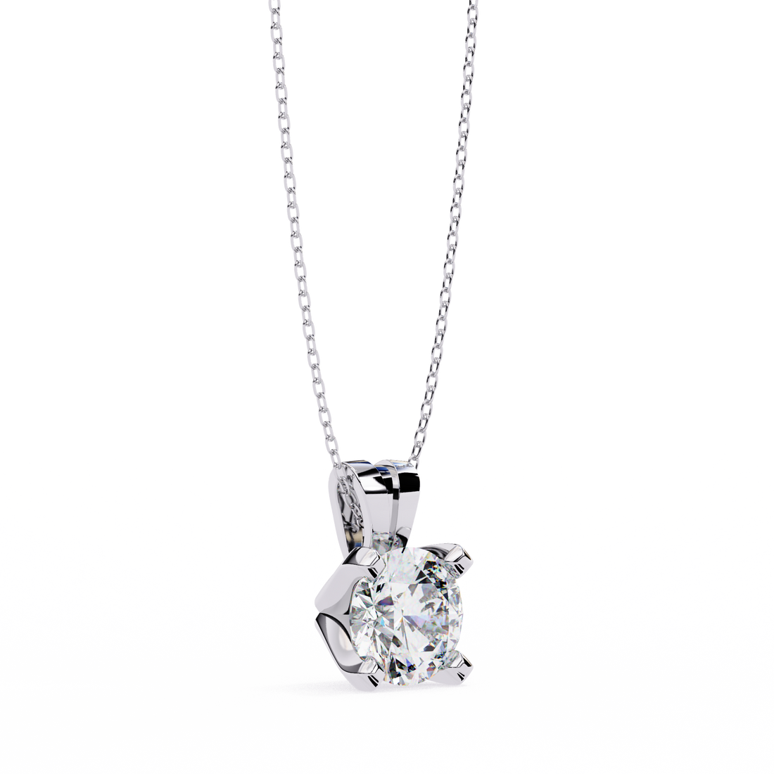 2.25 carats Classic Round diamond pendant