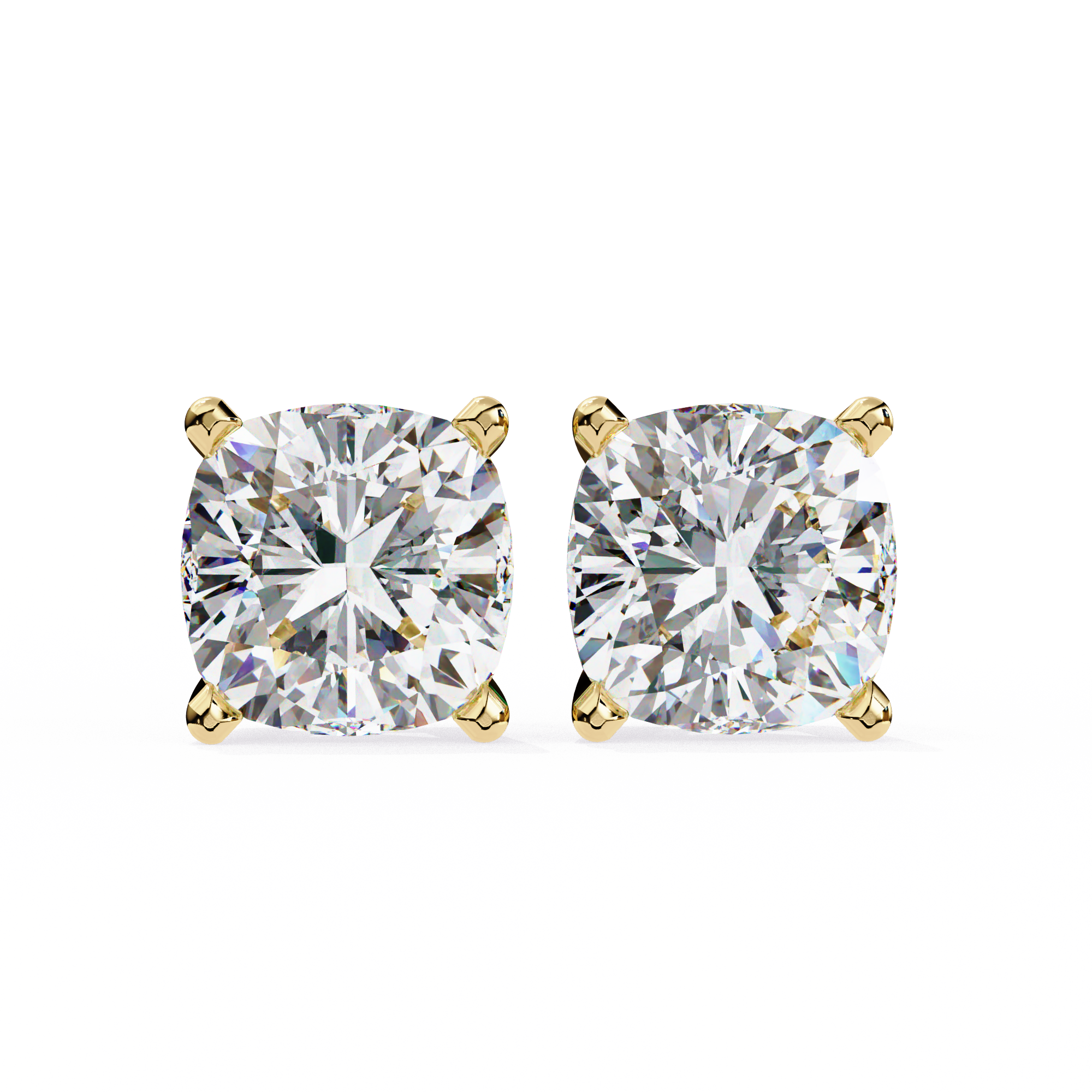 2.30 Carats Cushion Diamond Studs