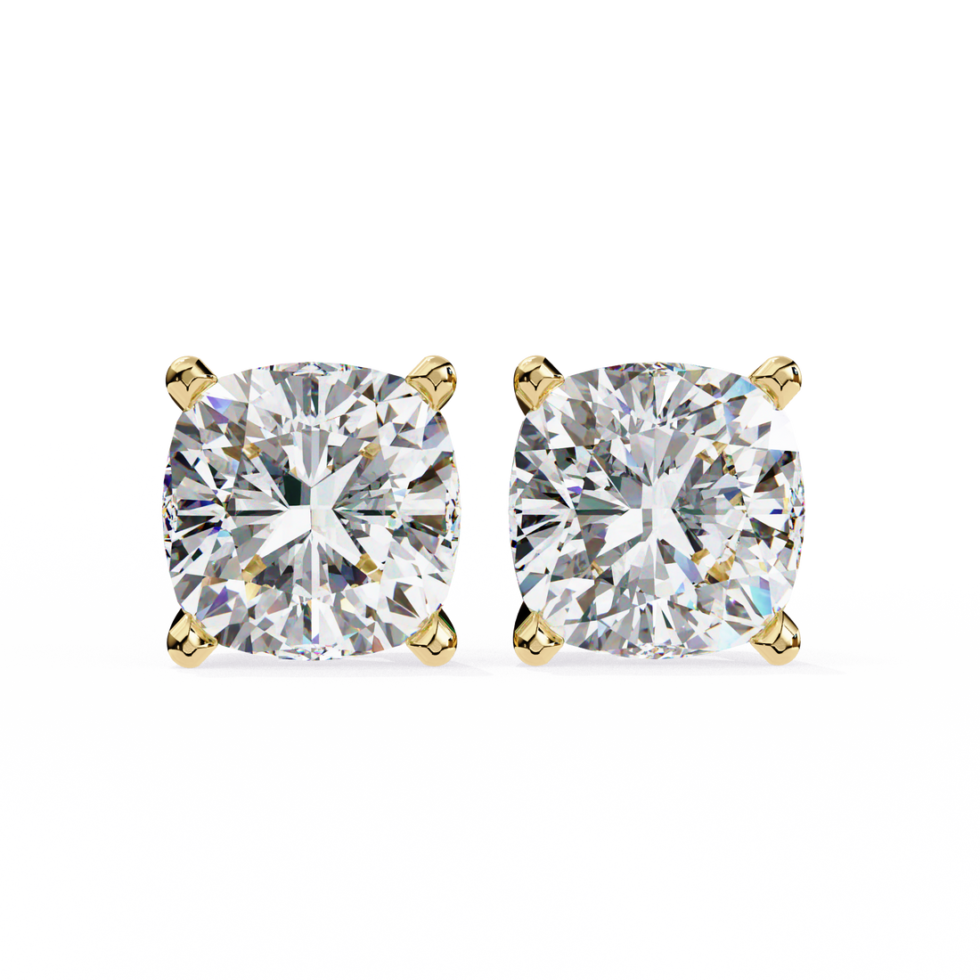 2.30 Carats Cushion Diamond Studs