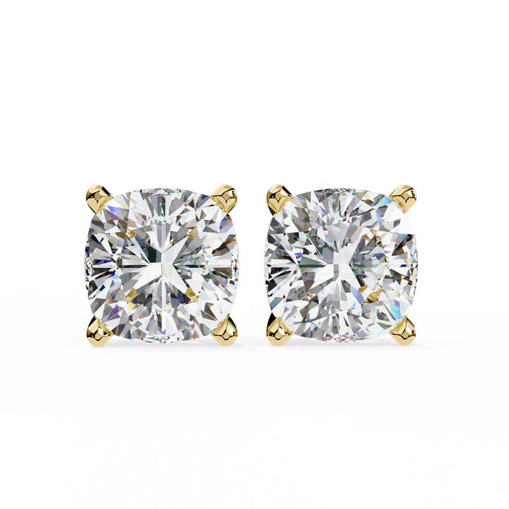 2.30 Carats Cushion Diamond Studs