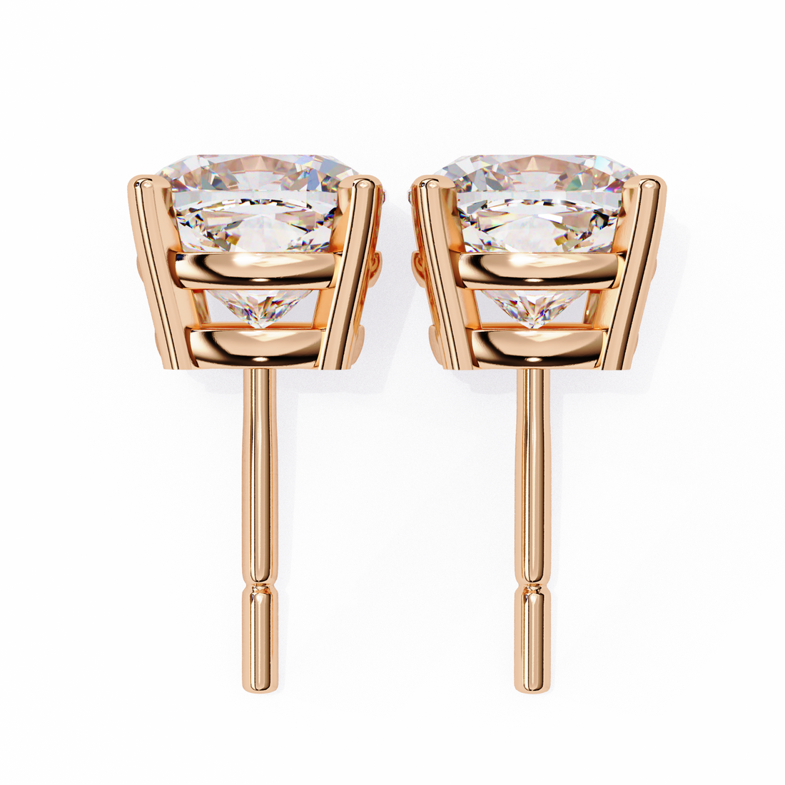 2.30 Carats Cushion Diamond Studs