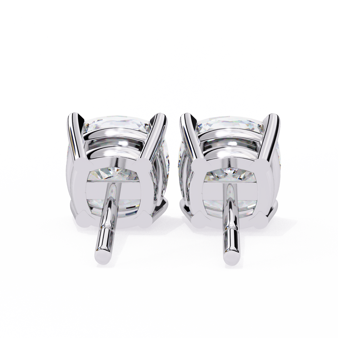 2.30 Carats Cushion Diamond Studs